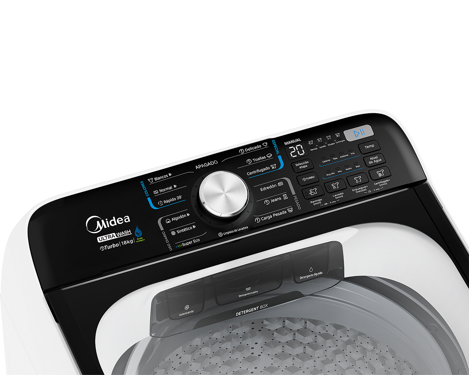 Foto 4 pulgar | Foto 3 | Lavadora Midea Automática MA512W18W 18 kg Blanca