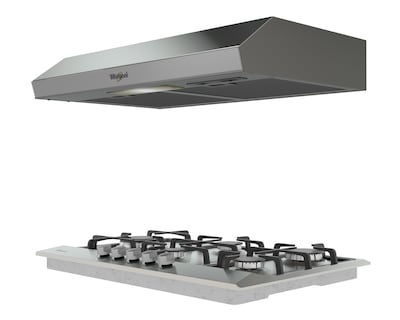 Foto 3 | Foto 3 | Combo de Parrilla Empotrable y Campana Whirlpool 73.7 cm de Gas CHWP3040S de Acero Inoxidable
