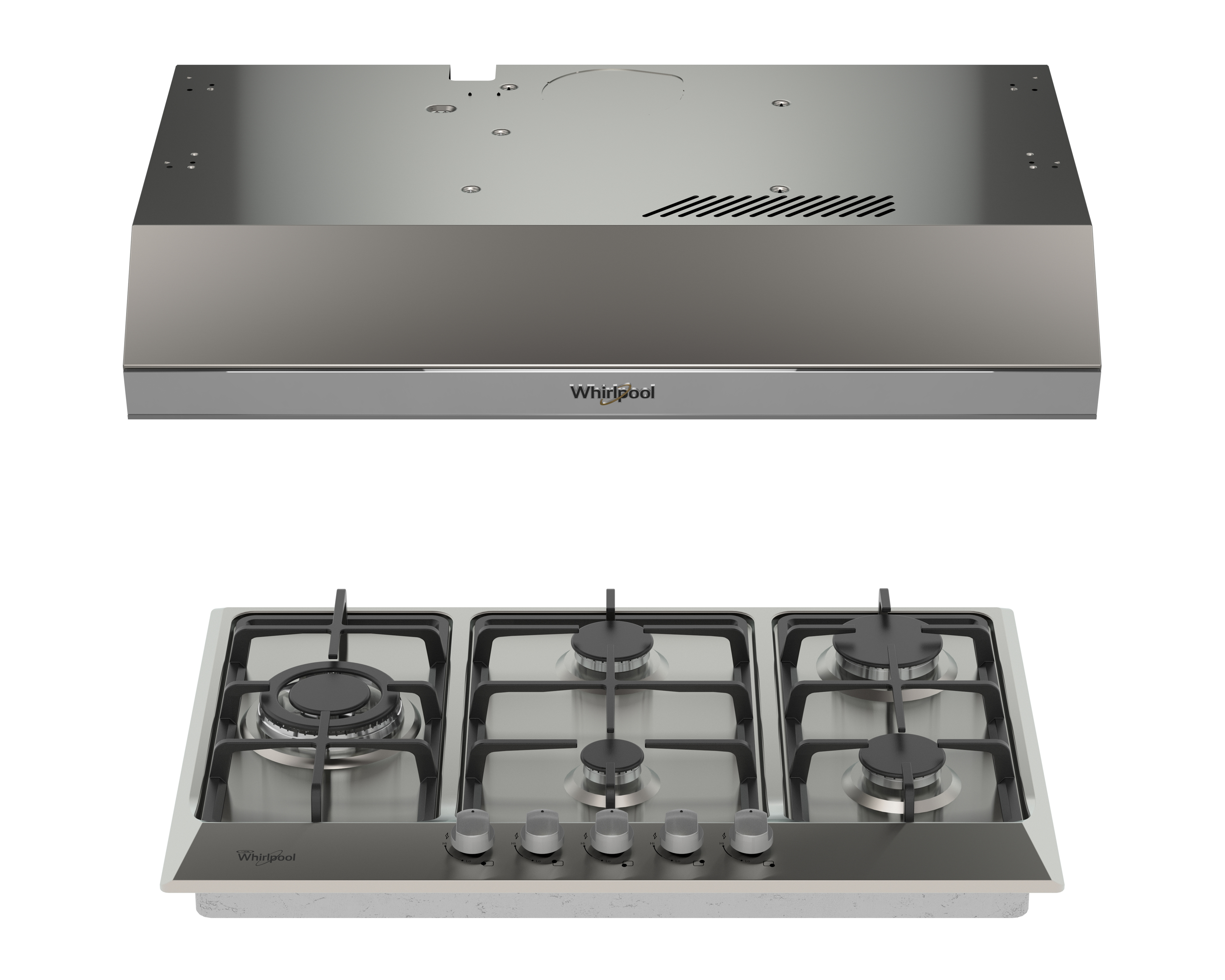 Foto 5 pulgar | Foto 4 | Combo de Parrilla Empotrable y Campana Whirlpool 73.7 cm de Gas CHWP3040S de Acero Inoxidable