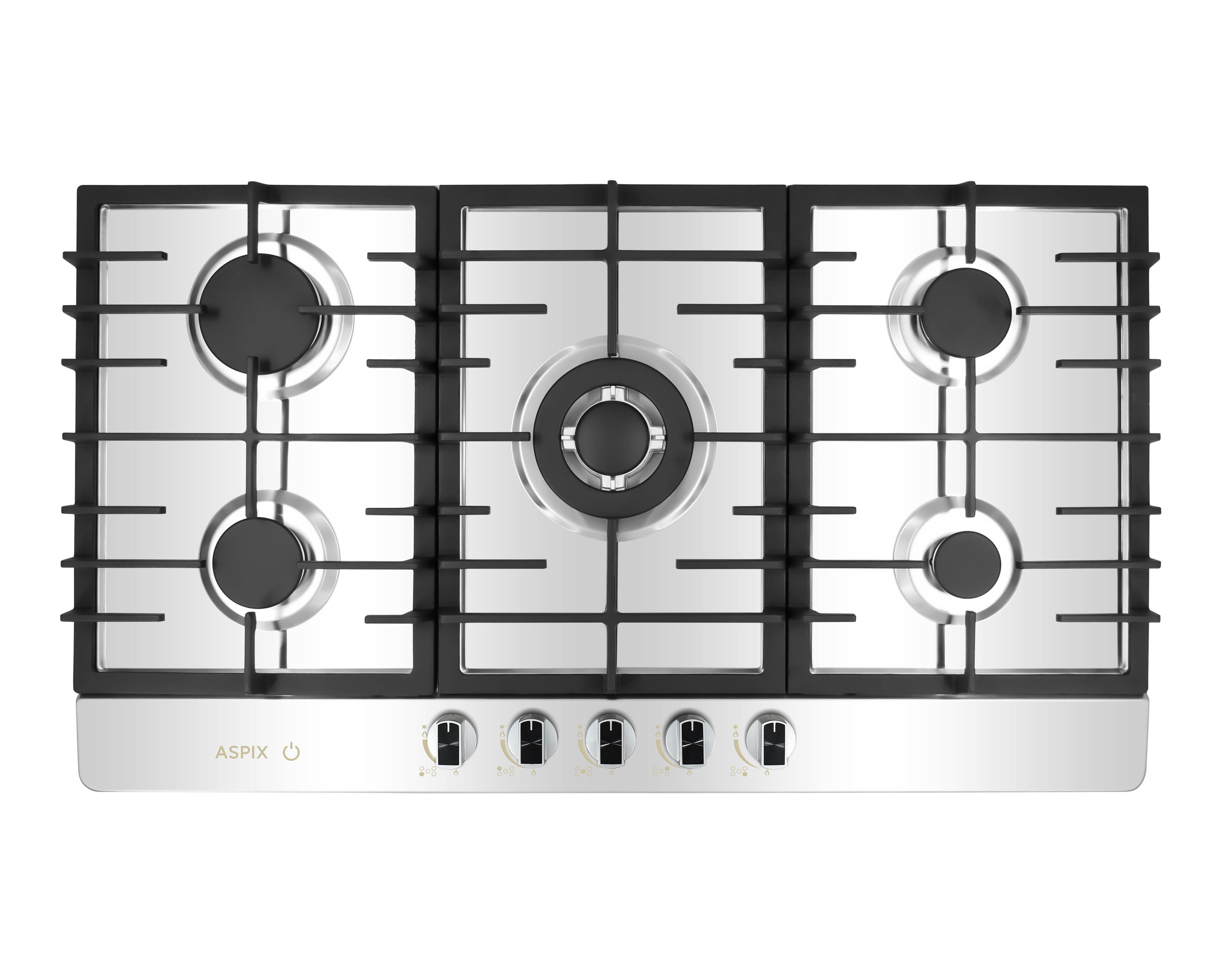 Foto 2 pulgar | Foto 1 | Parrilla Empotrable Aspix 90 cm de Gas P5QANG Plateado