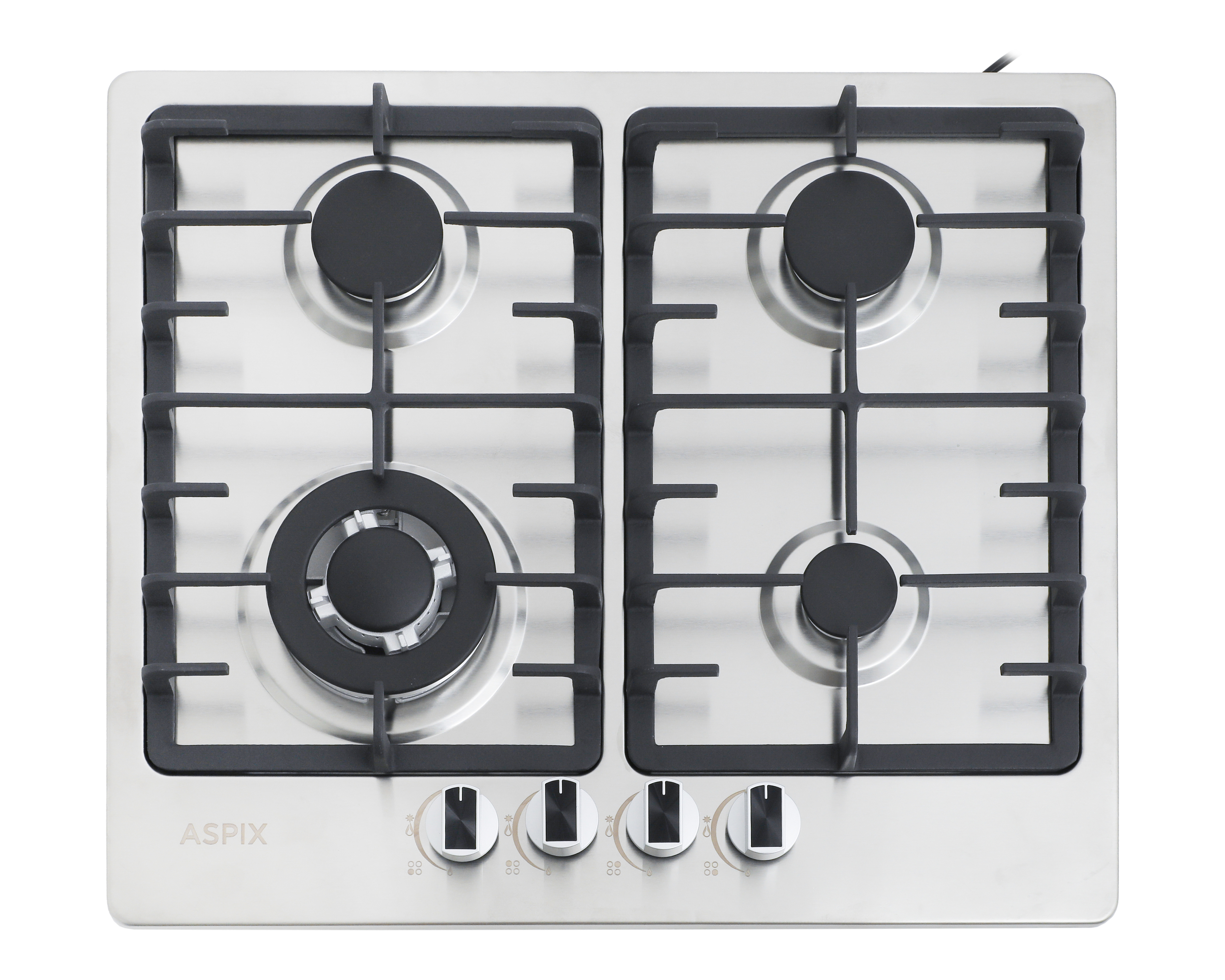 Parrilla Empotrable Aspix 51 cm de Gas P4QANG Plata