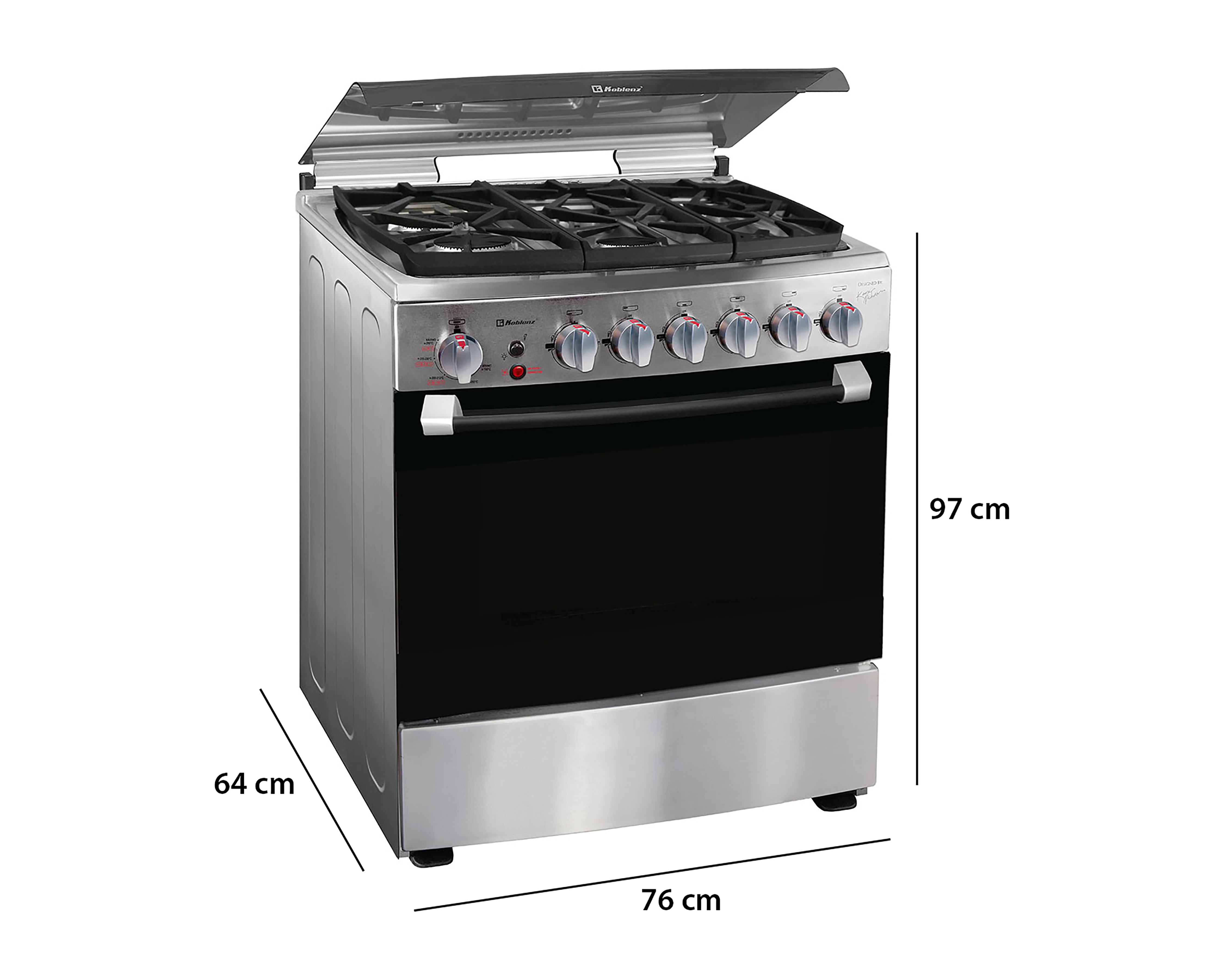 Foto 6 pulgar | Foto 5 | Estufa Koblenz de Piso 30 Pulgadas 6 Quemadores de Gas Atenas EK-3131 AB-IIHNK Función Freidora de Aire