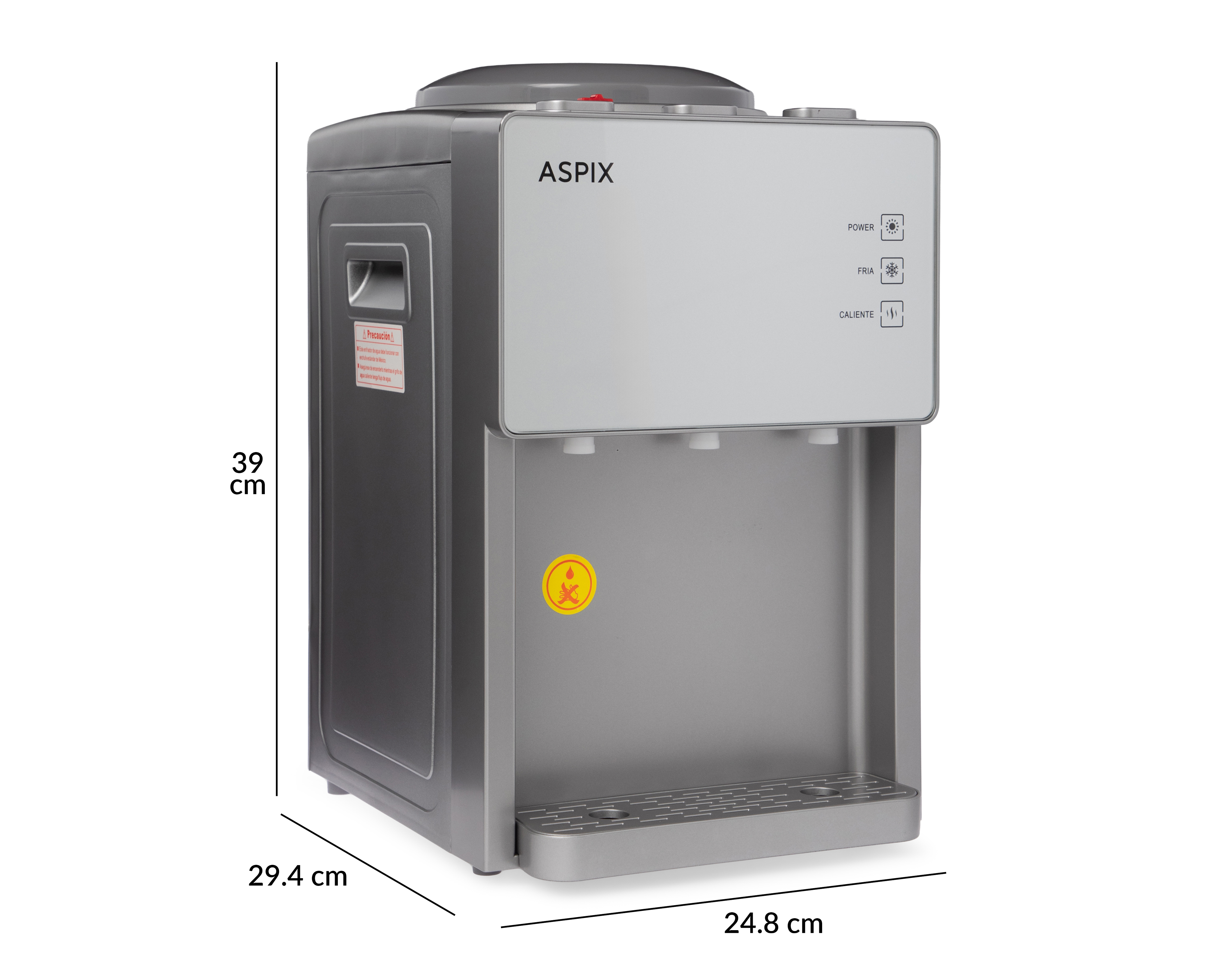 Foto 7 pulgar | Foto 6 | Dispensador de Agua Aspix AX24TWDGR Frío y Caliente de Mesa