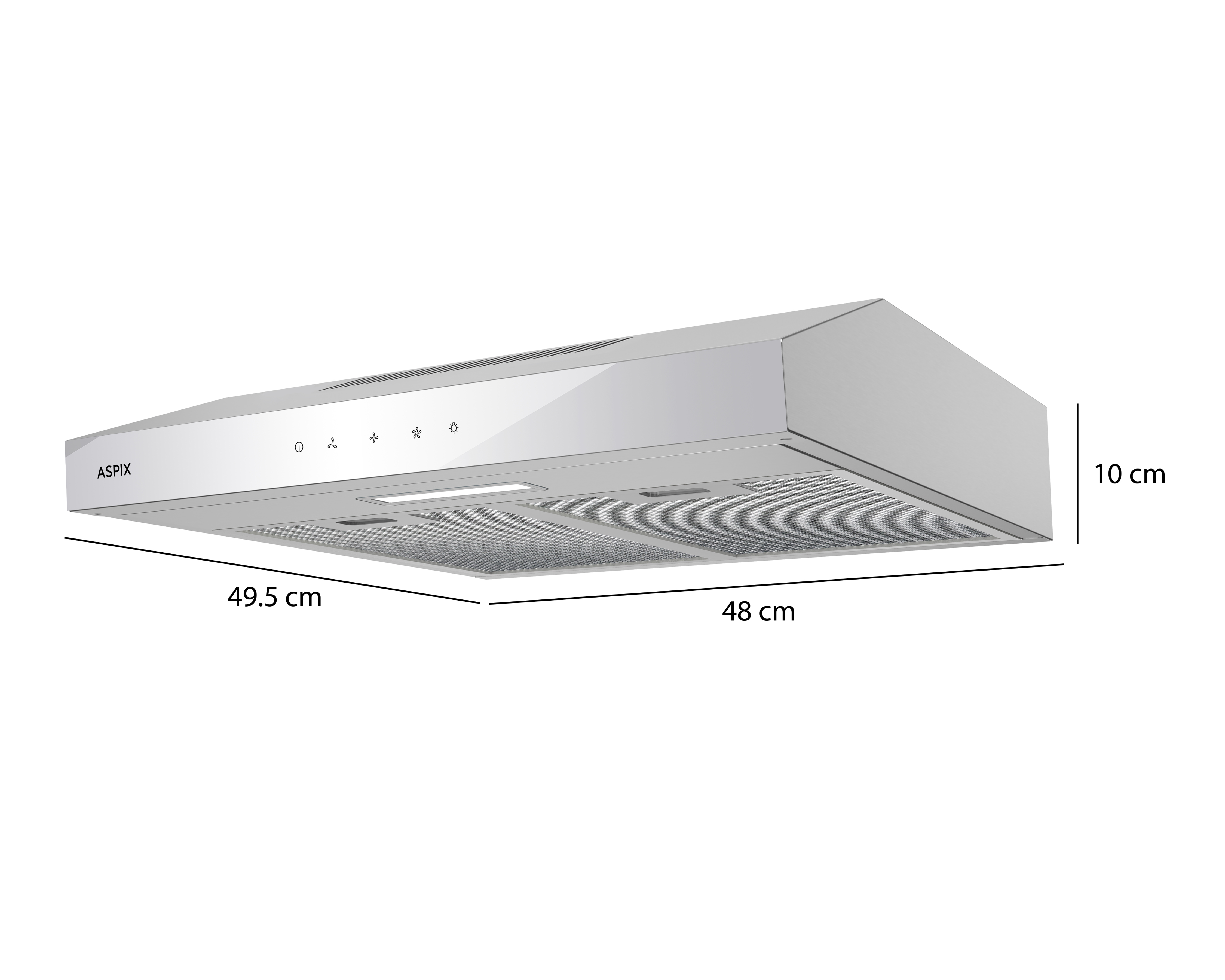 Foto 8 | Foto 8 | Campana de Pared Aspix 48 cm Acero Inoxidable