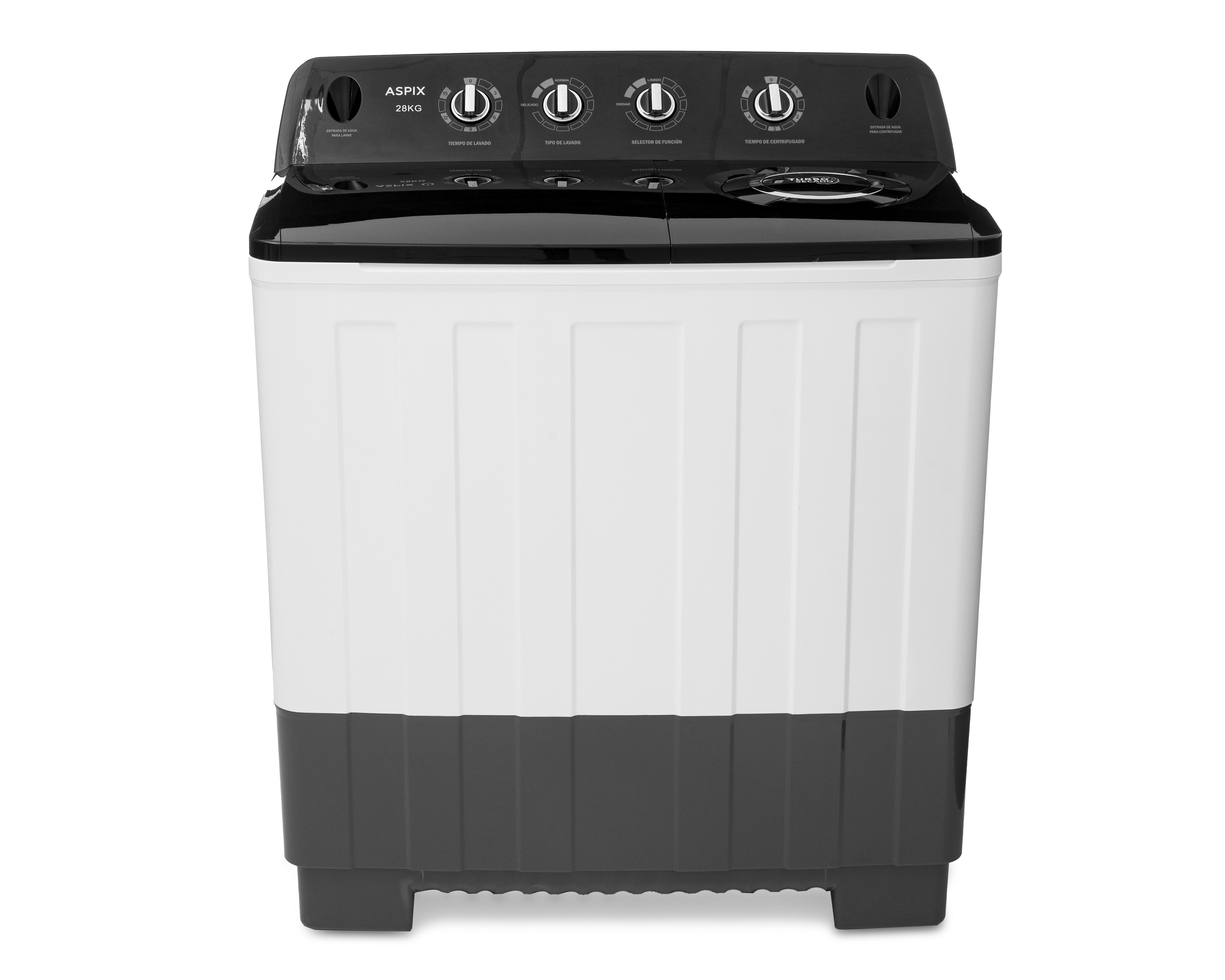 Foto 3 pulgar | Foto 2 | Lavadora Aspix Doble Tina LS2801T 28 kg Blanca