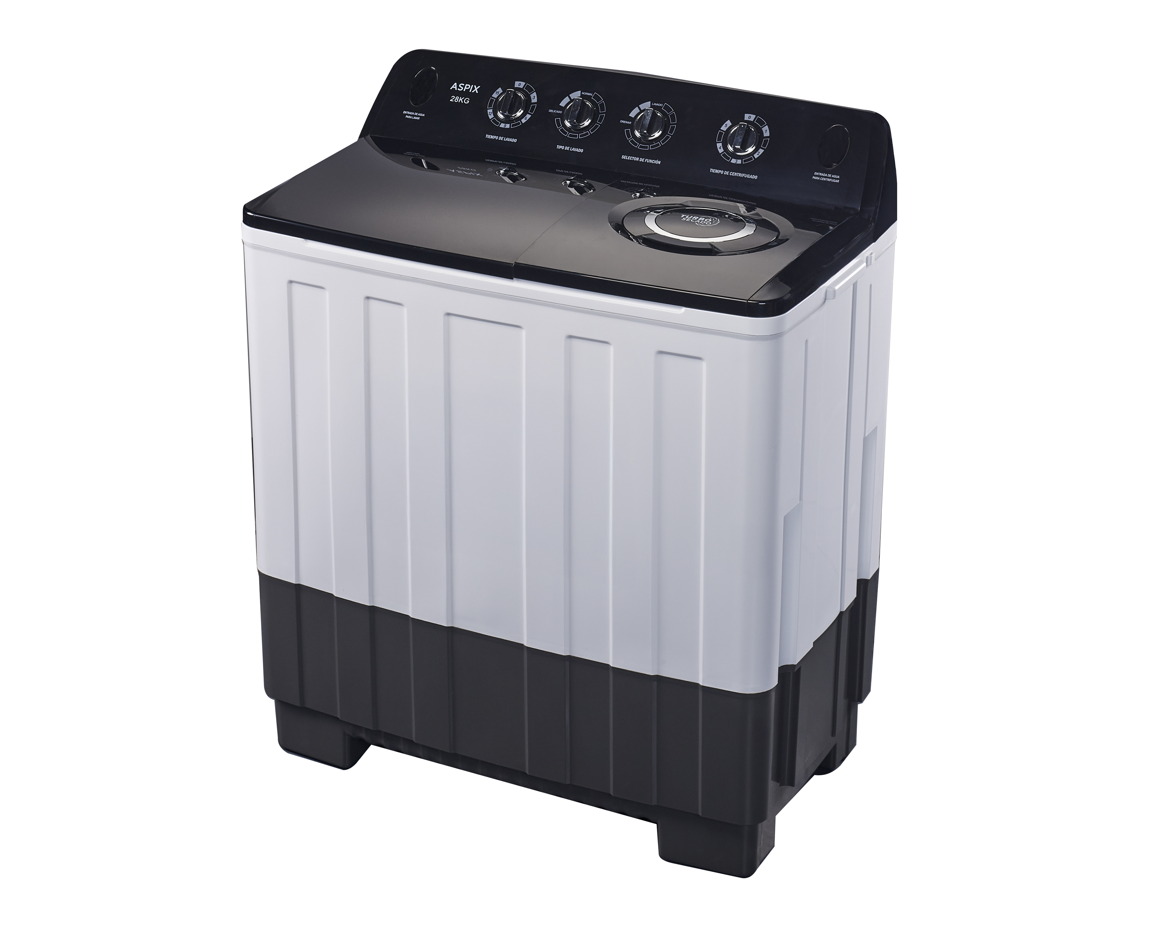 Foto 4 pulgar | Foto 3 | Lavadora Aspix Doble Tina LS2801T 28 kg Blanca