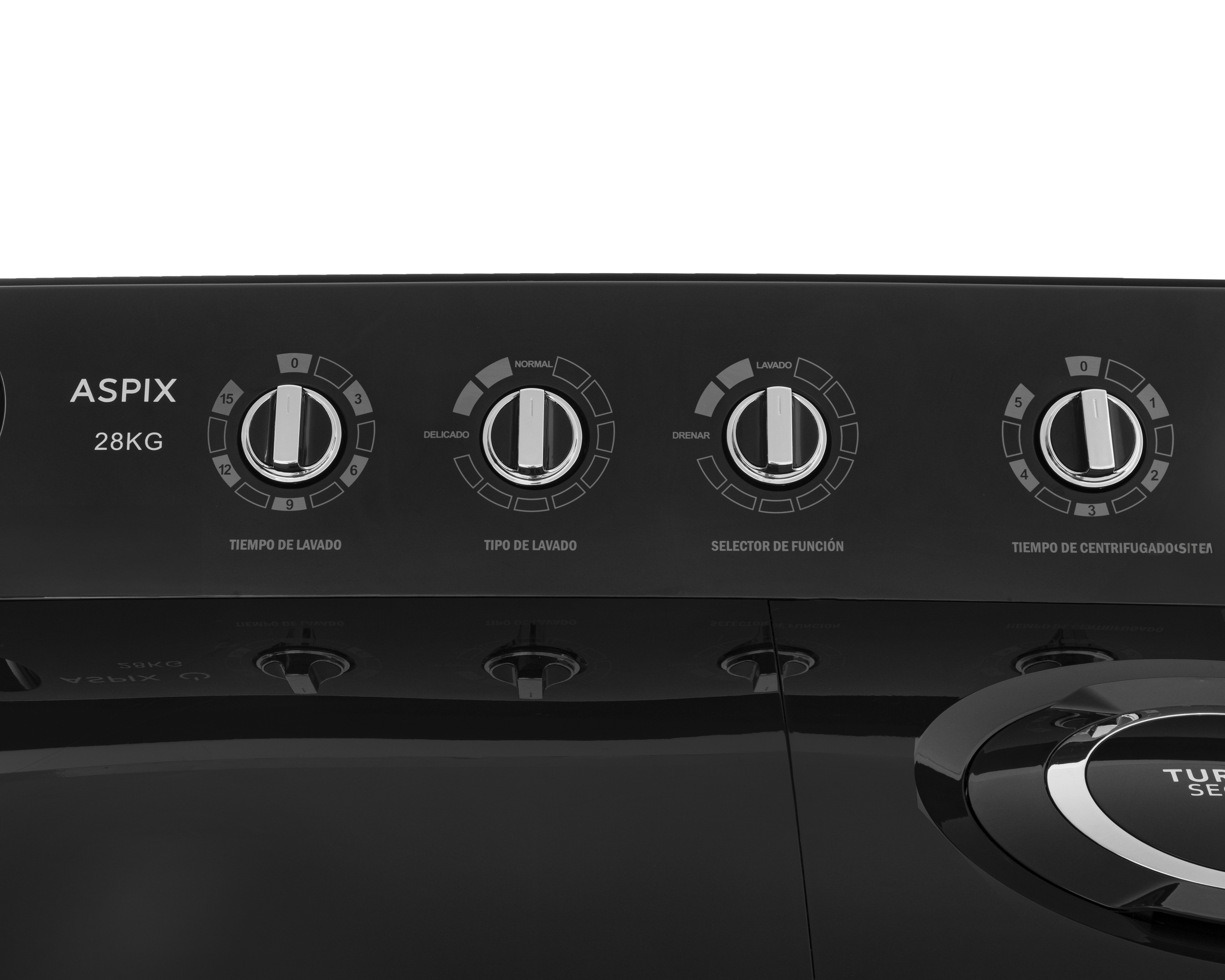 Foto 6 pulgar | Foto 5 | Lavadora Aspix Doble Tina LS2801T 28 kg Blanca