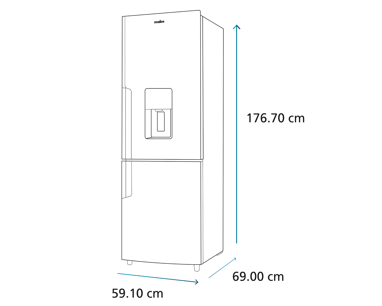 Foto 11 pulgar | Foto 10 | Refrigerador Mabe Bottom Mount 11 Pies Negro RMB300IZMRP0