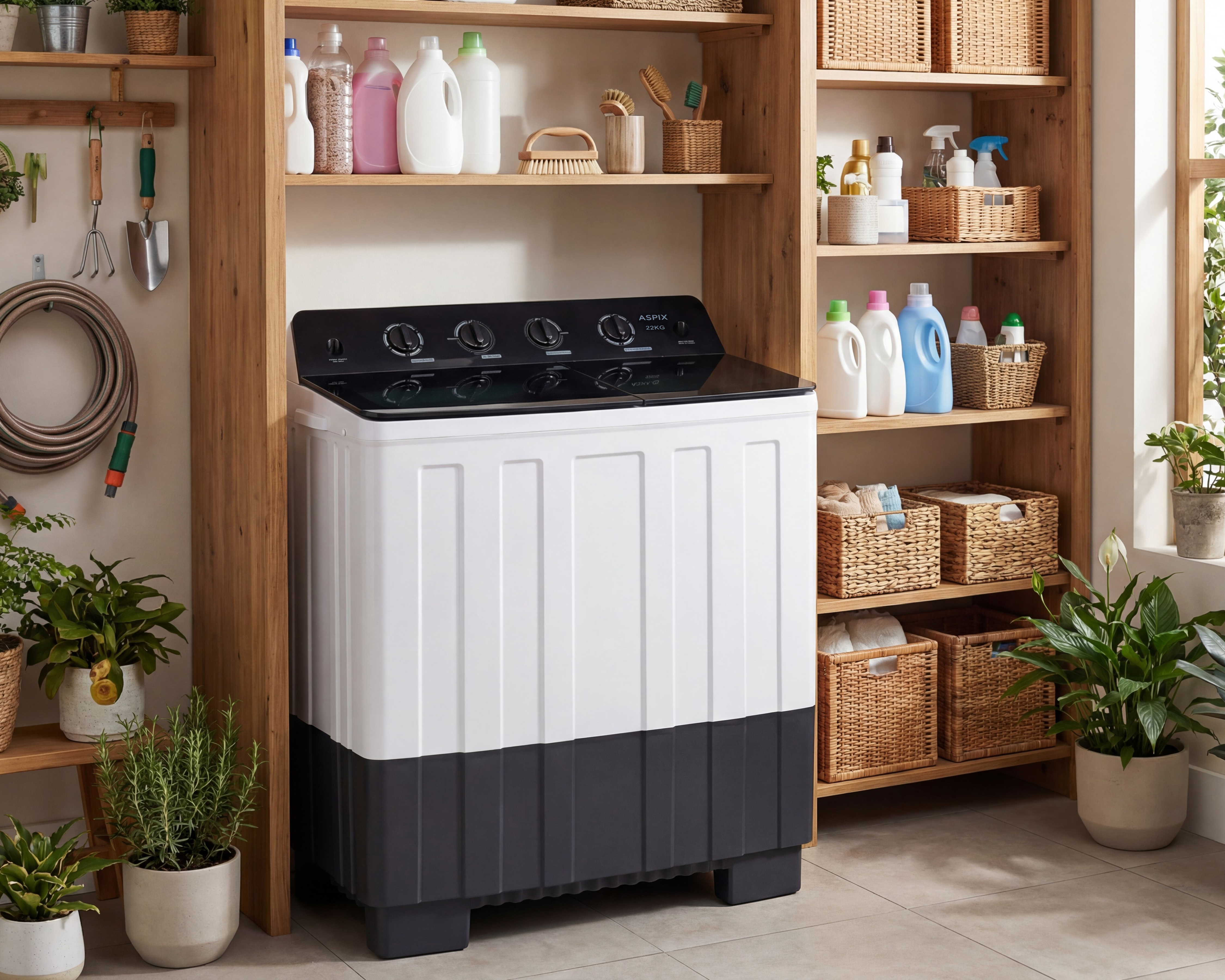 Foto 6 pulgar | Foto 5 | Lavadora Aspix Doble Tina AX24TTW22KNE 22 kg Blanca