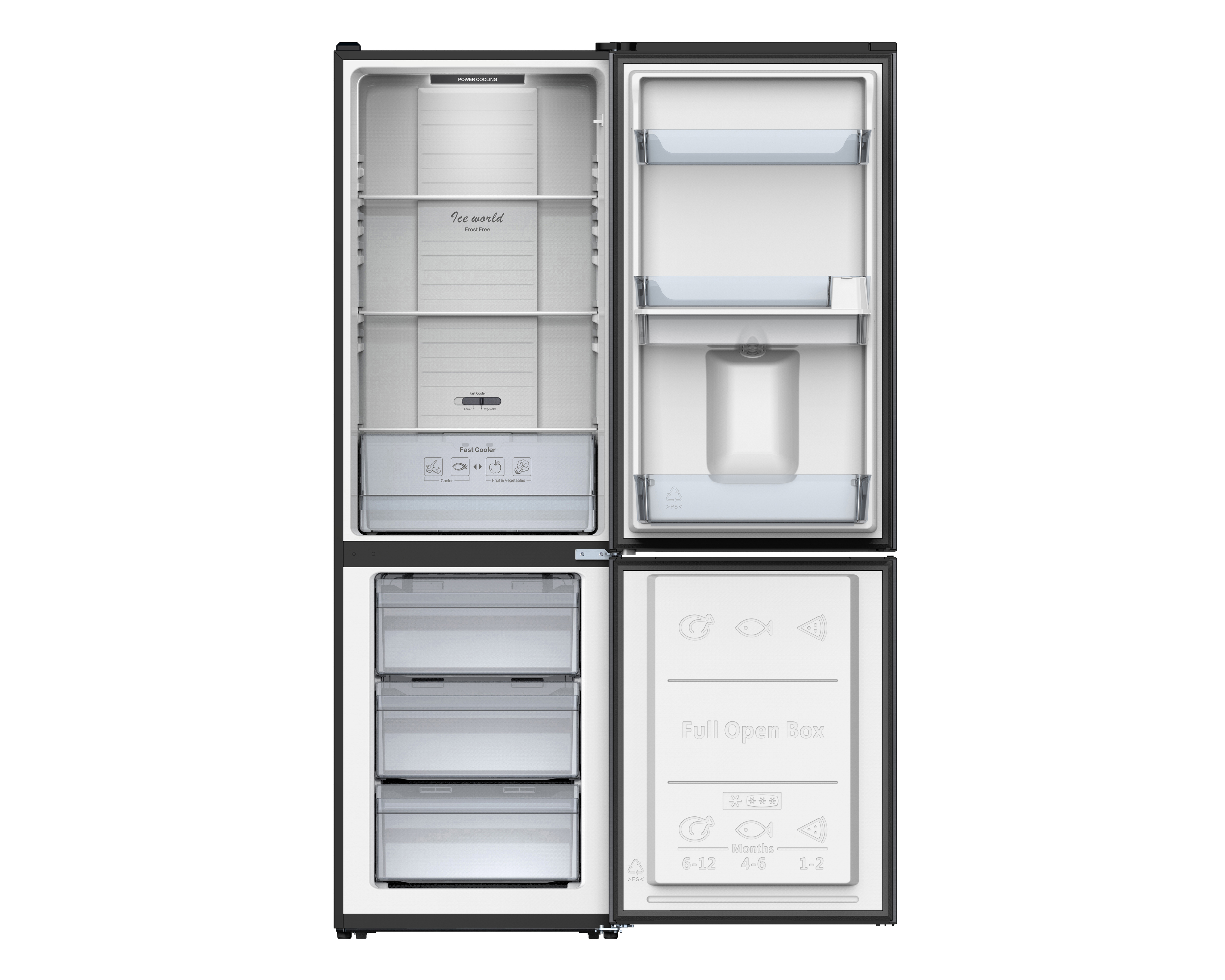 Foto 3 | Foto 3 | Refrigerador Aspix Bottom Mount 13 Pies Silver AX25RBM13WSS