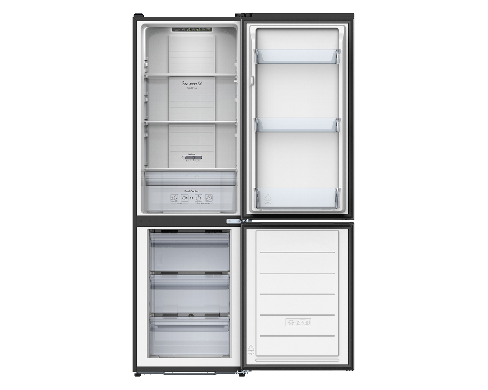 Foto 4 pulgar | Foto 3 | Refrigerador Aspix Bottom Mount 9 Pies Plateado AX25RBM9SS