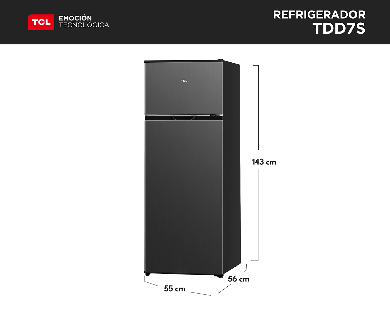 Foto 10 pulgar | Foto 9 | Refrigerador TCL Top Mount 7 Pies Gris TDD7S