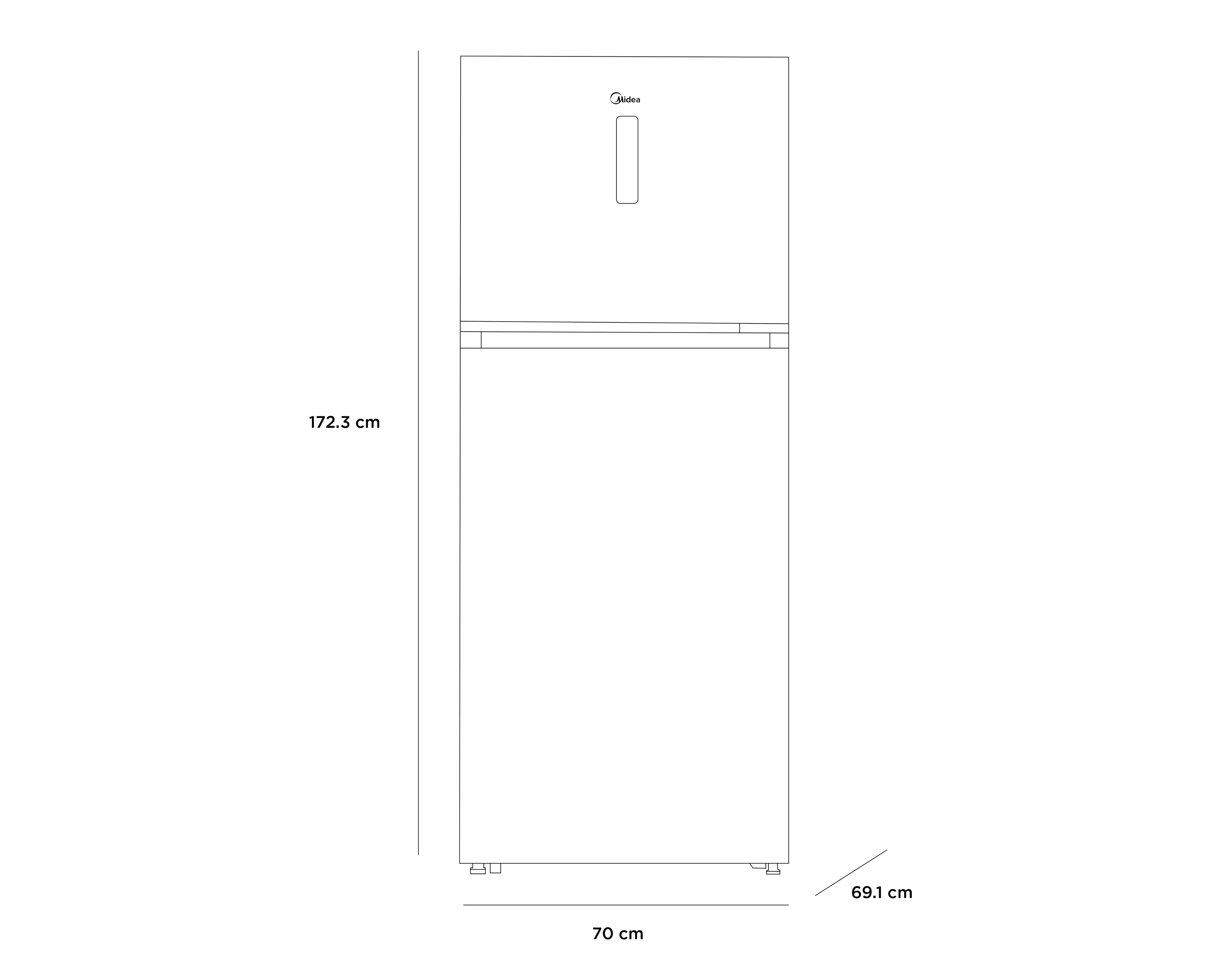 Foto 7 pulgar | Foto 6 | Refrigerador Midea Top Mount 15 Pies Acero MDRT580MTM46D