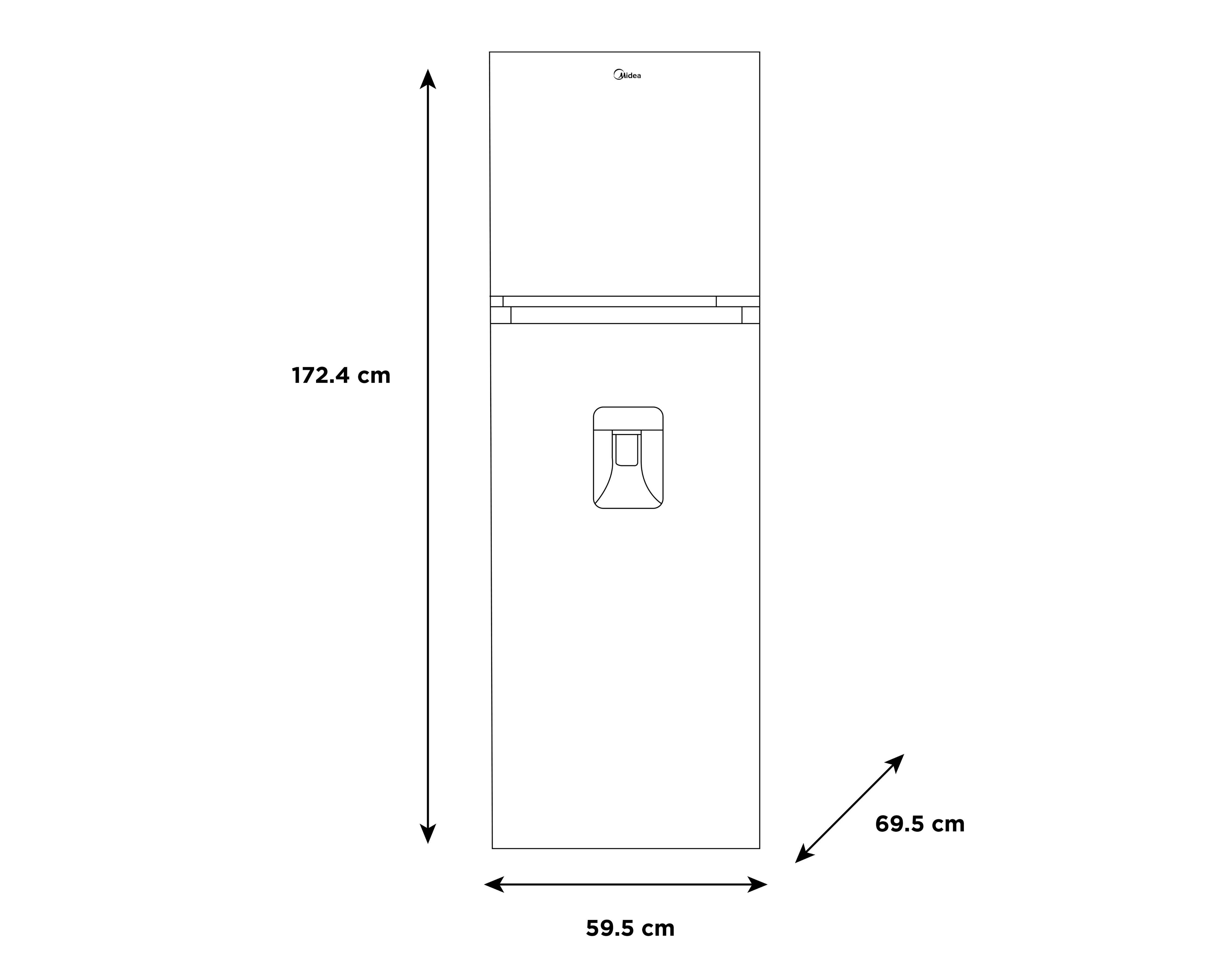 Foto 8 pulgar | Foto 7 | Refrigerador Midea Top Mount 12 Pies Acero MDRT489MTM46WD