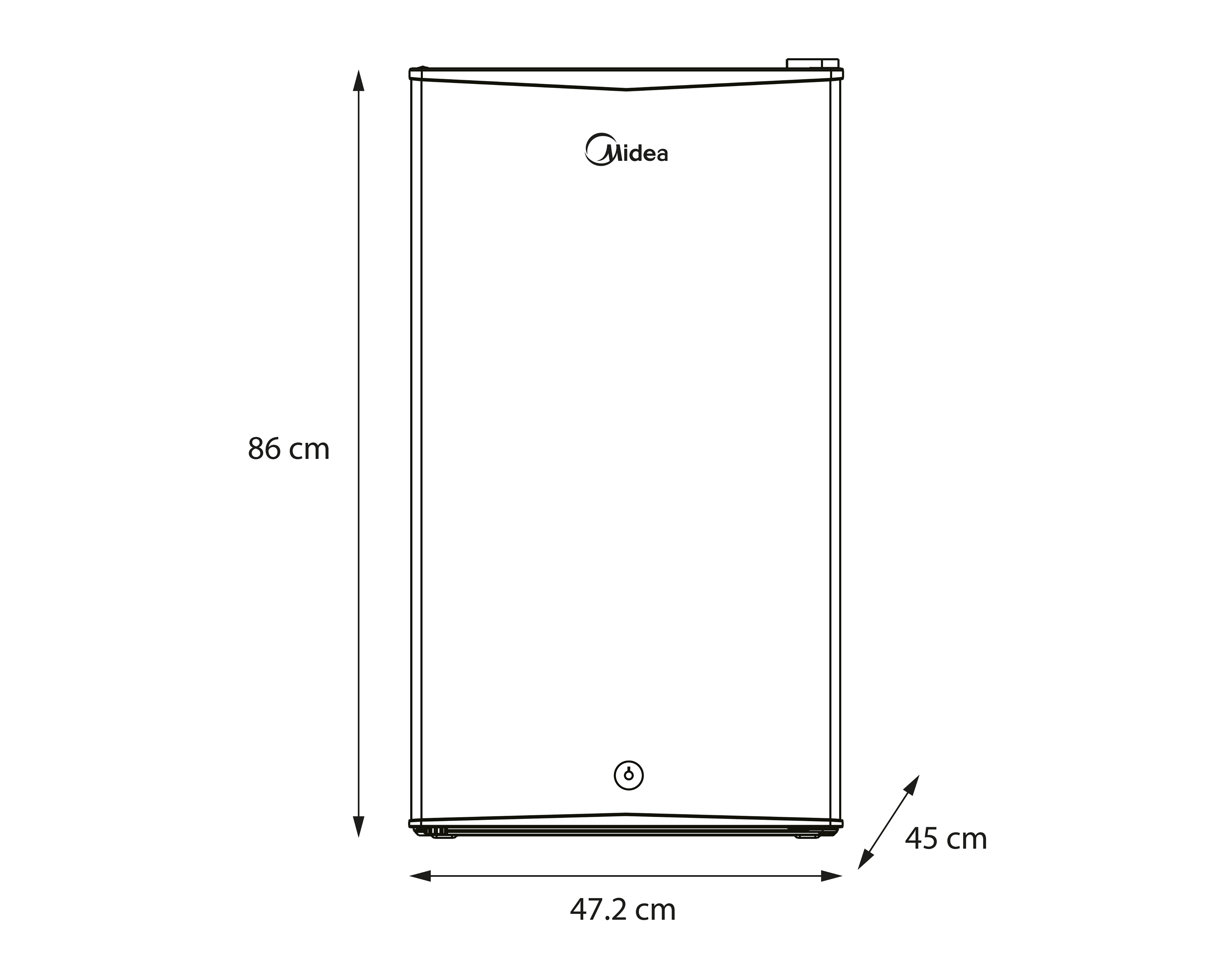 Foto 7 | Foto 7 | Frigobar Midea 3.3 Pies Plateado MDRD142FGM50