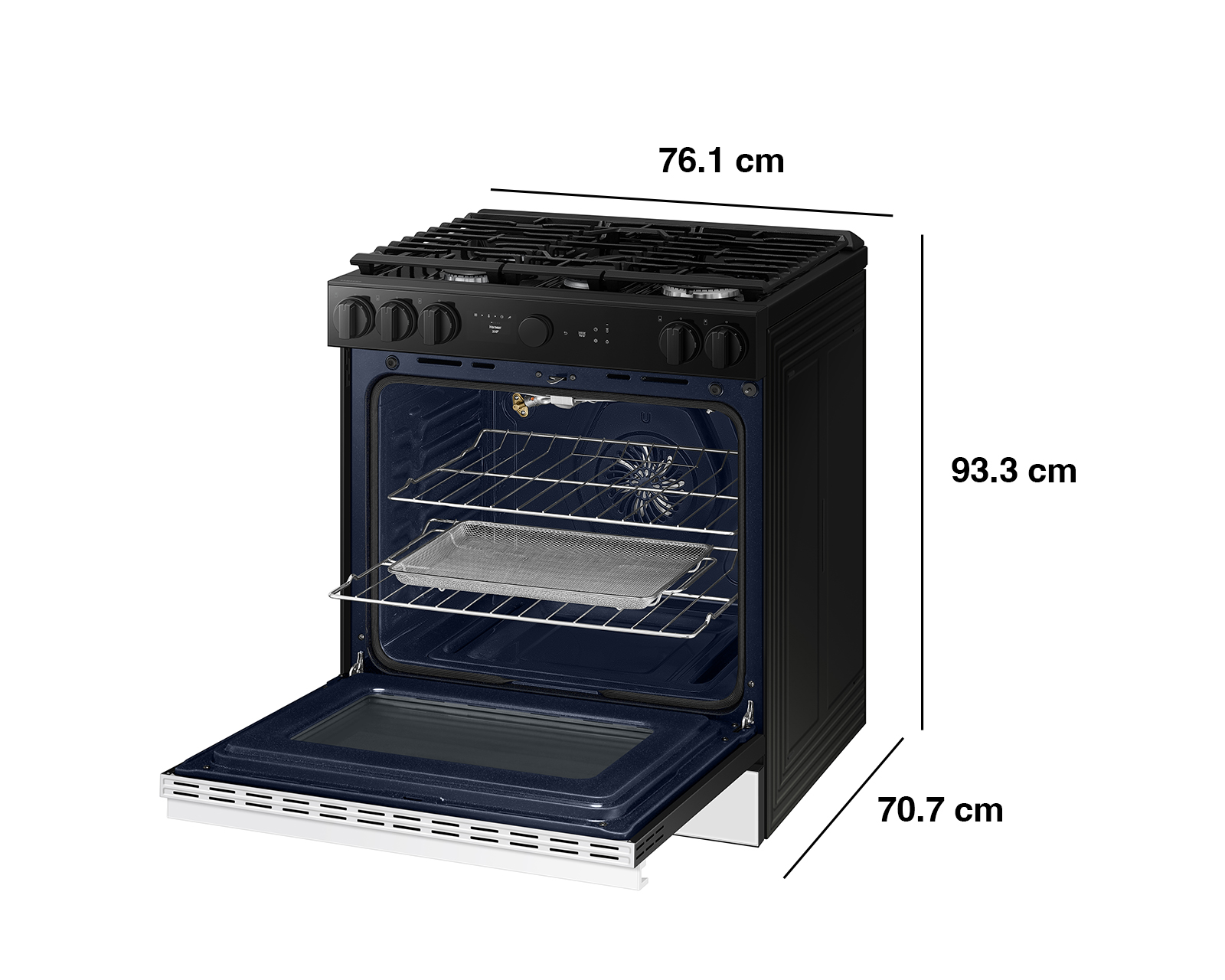 Foto 7 pulgar | Foto 6 | Estufa Samsung de Piso 30 Pulgadas 5 Quemadores de Gas NSG6DB850012AX con Freidora de Aire