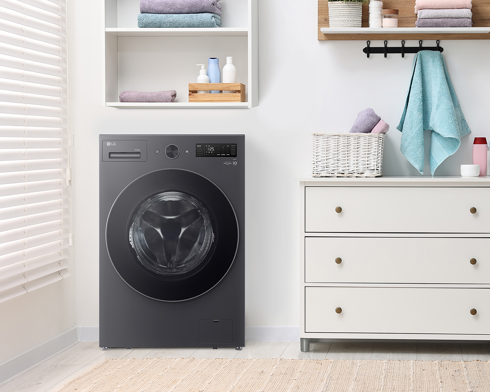 Foto 7 | Foto 7 | Lavasecadora LG Eléctrica WD16EGNTS6P 16/8 kg Grafito