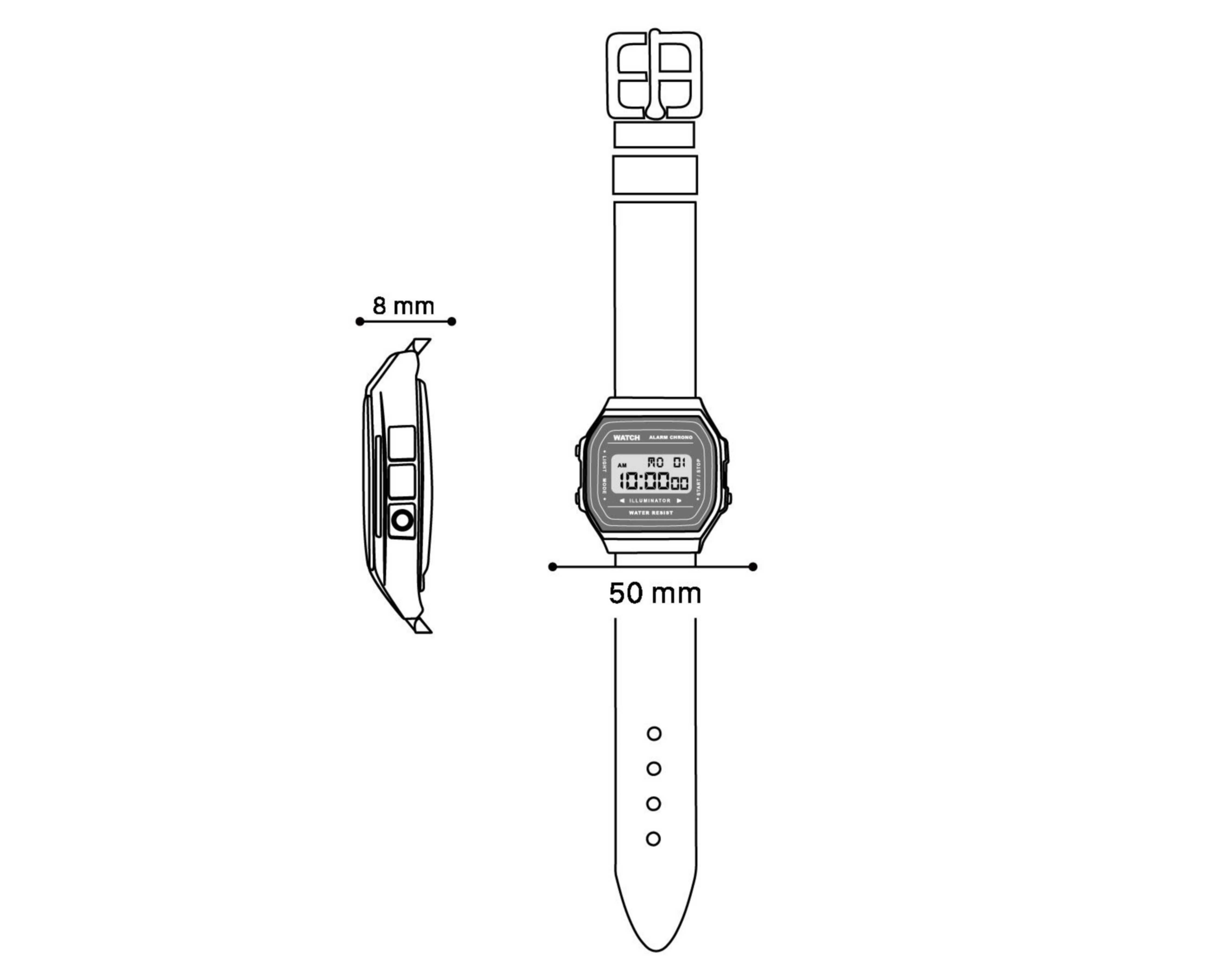 Foto 8 pulgar | Foto 7 | Reloj Unisex  Casio A158WEA-9CF Plateado