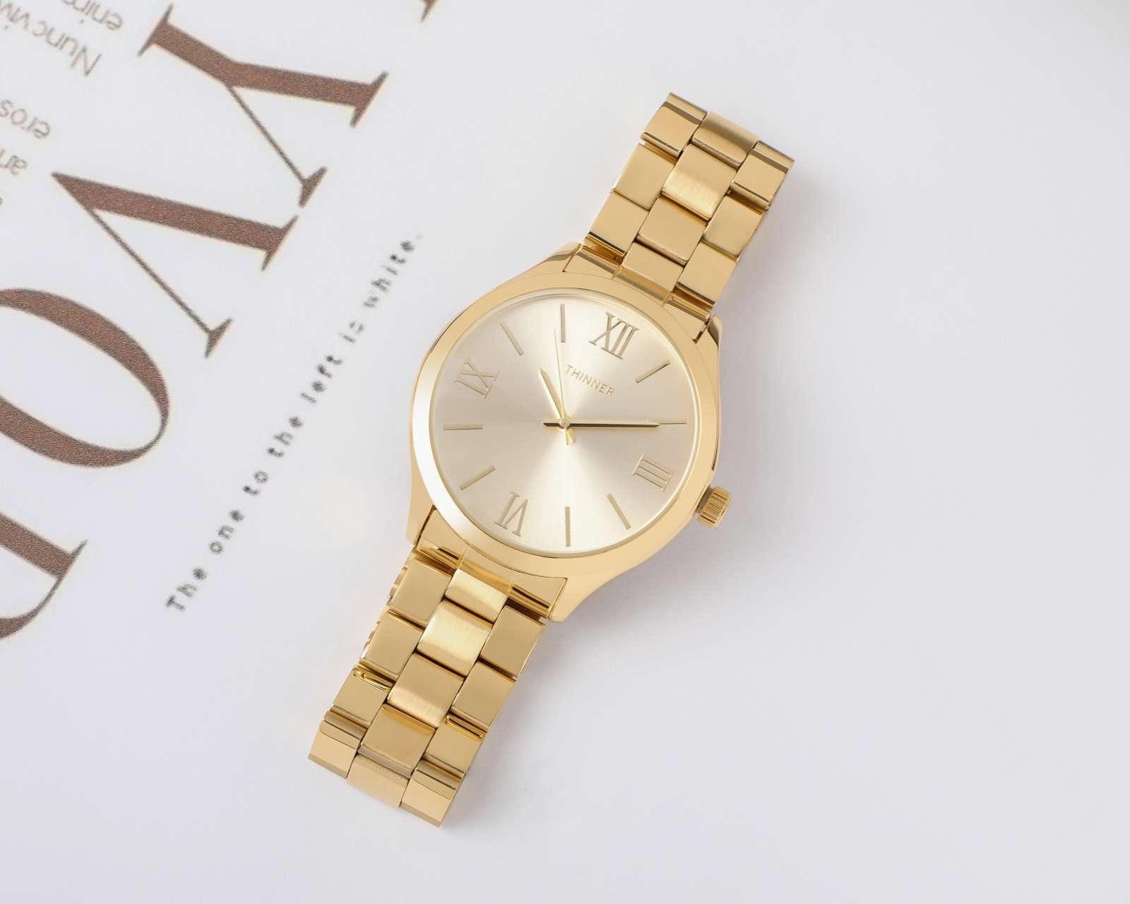 Foto 6 pulgar | Foto 5 | Reloj Unisex Thinner 16306 Dorado