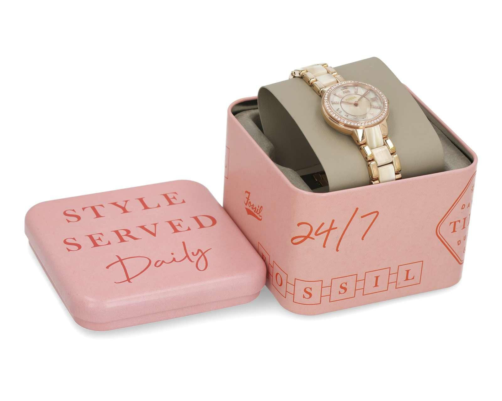 Foto 6 pulgar | Foto 5 | Reloj Fossil ES3716 Rosa