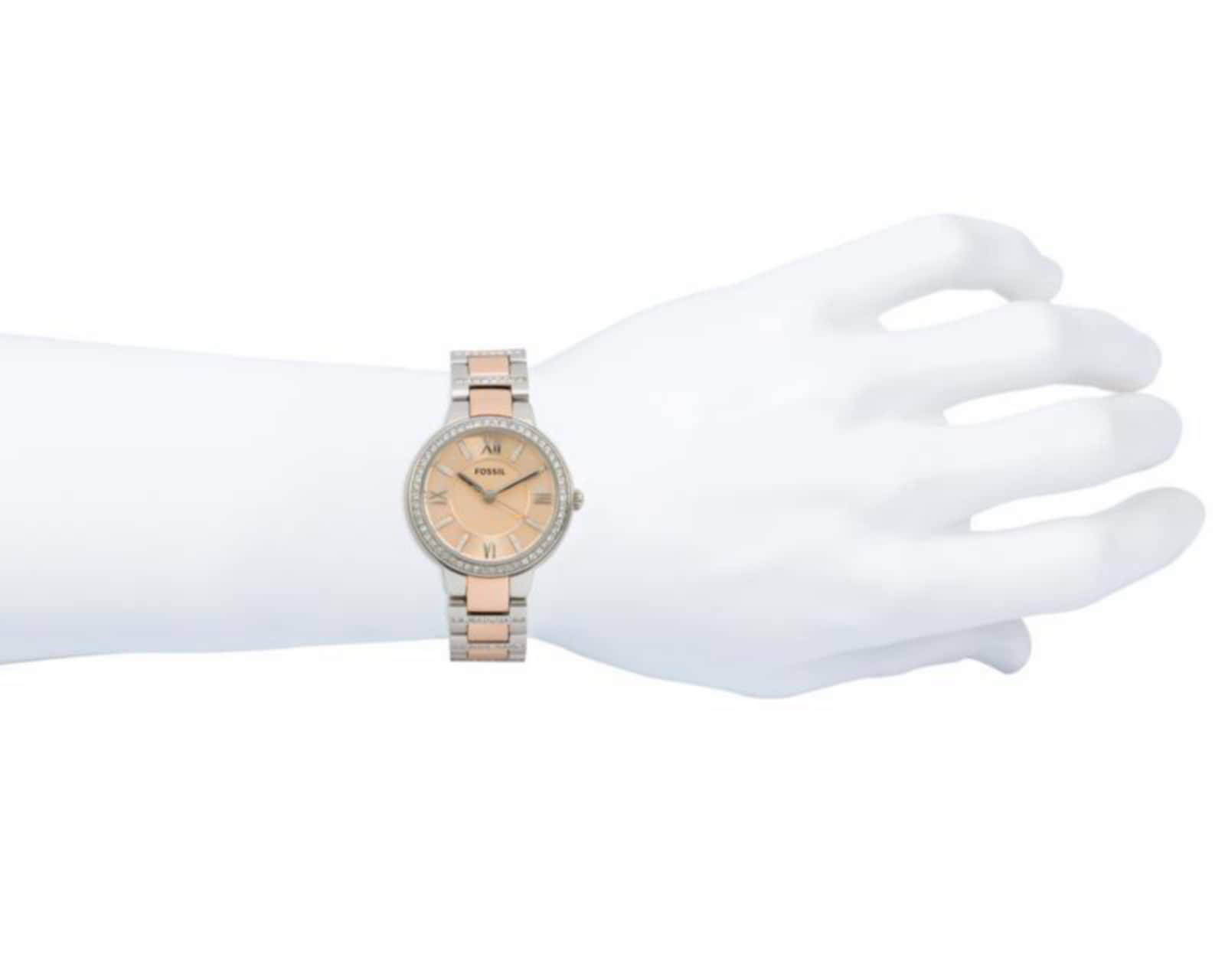Foto 5 | Foto 5 | Reloj para Mujer Fossil ES3405 Plateado/Rose Gold
