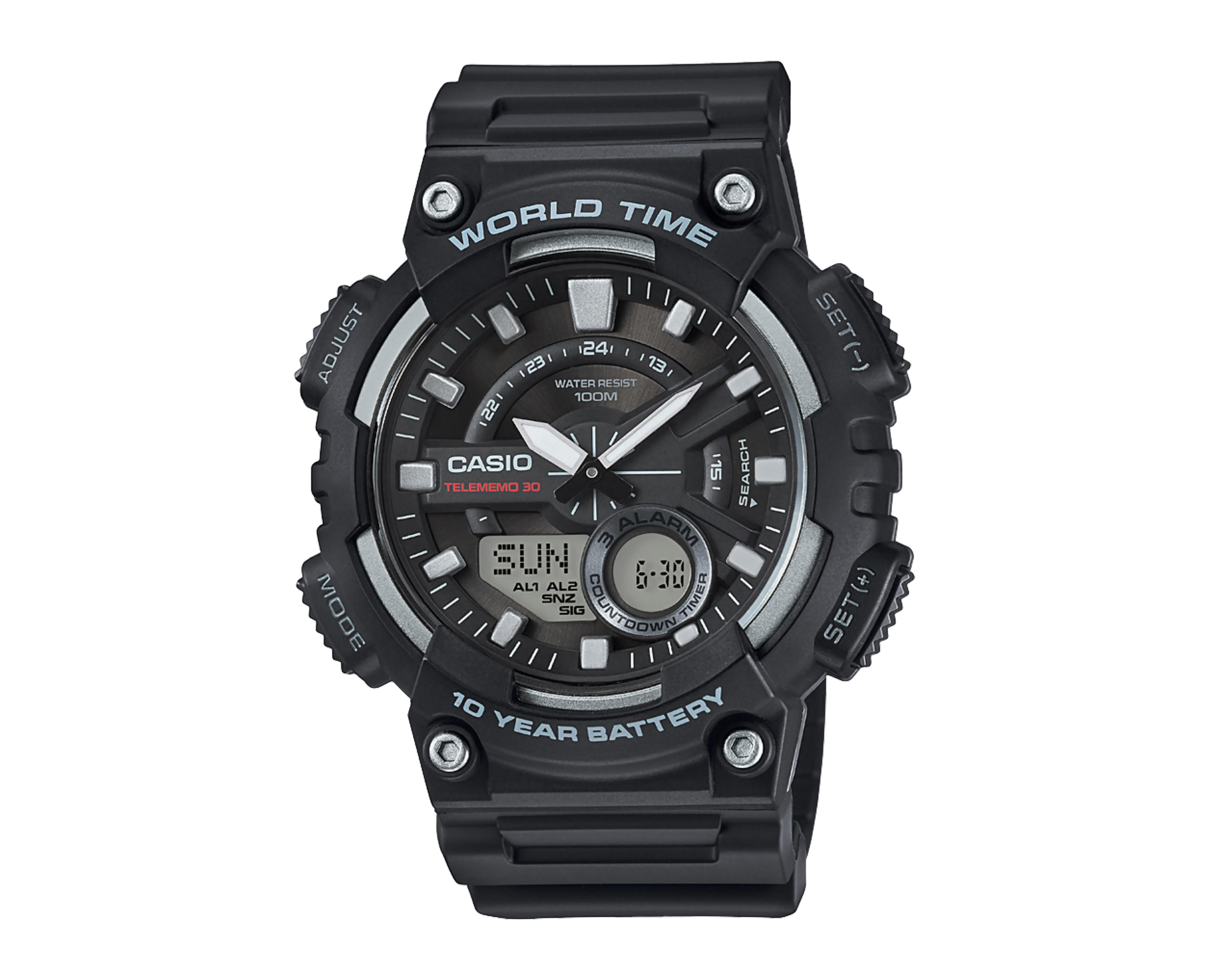 Foto 2 pulgar | Foto 1 | Reloj para Hombre Casio AEQ-110W-1AVCF Negro