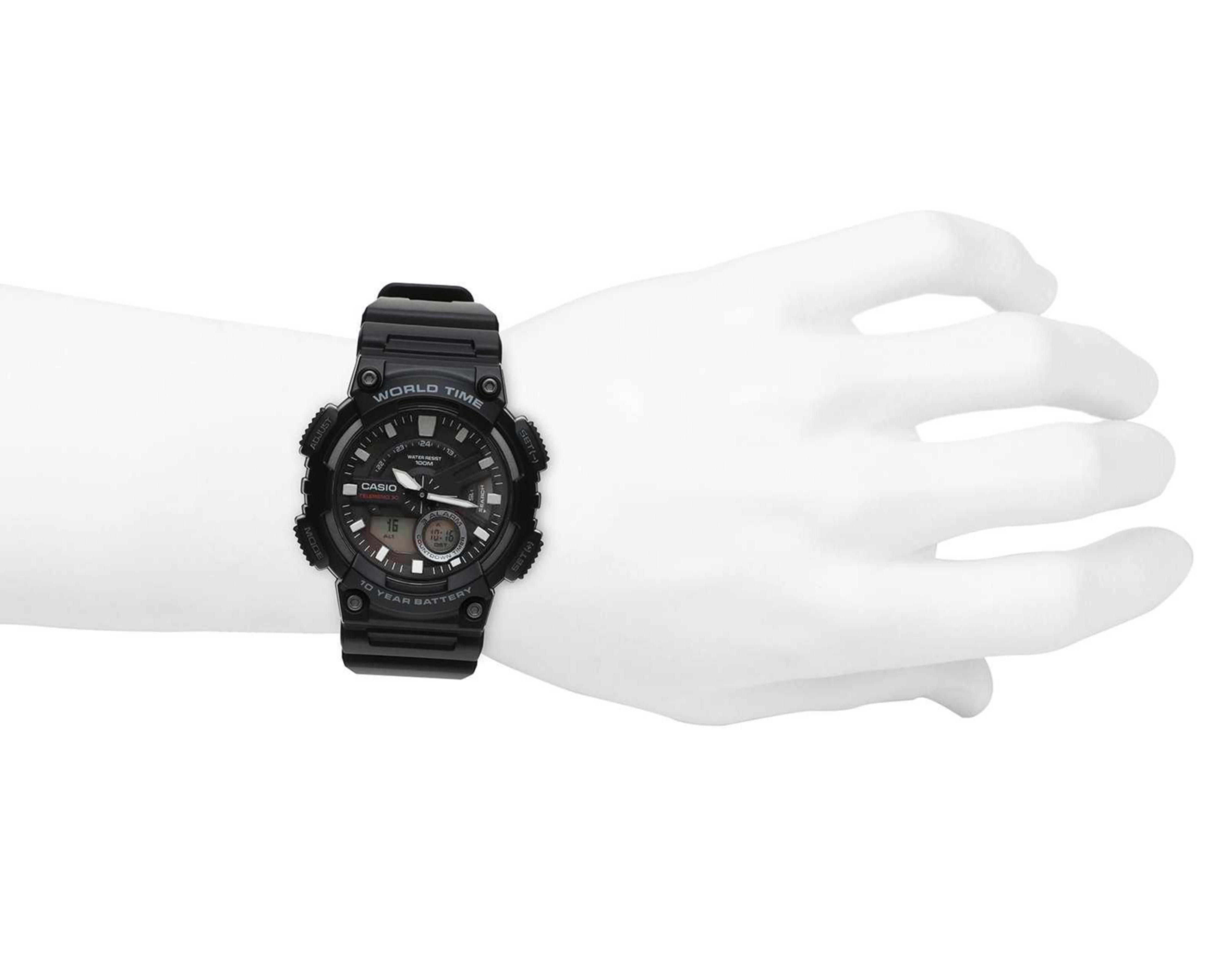 Foto 5 pulgar | Foto 4 | Reloj para Hombre Casio AEQ-110W-1AVCF Negro