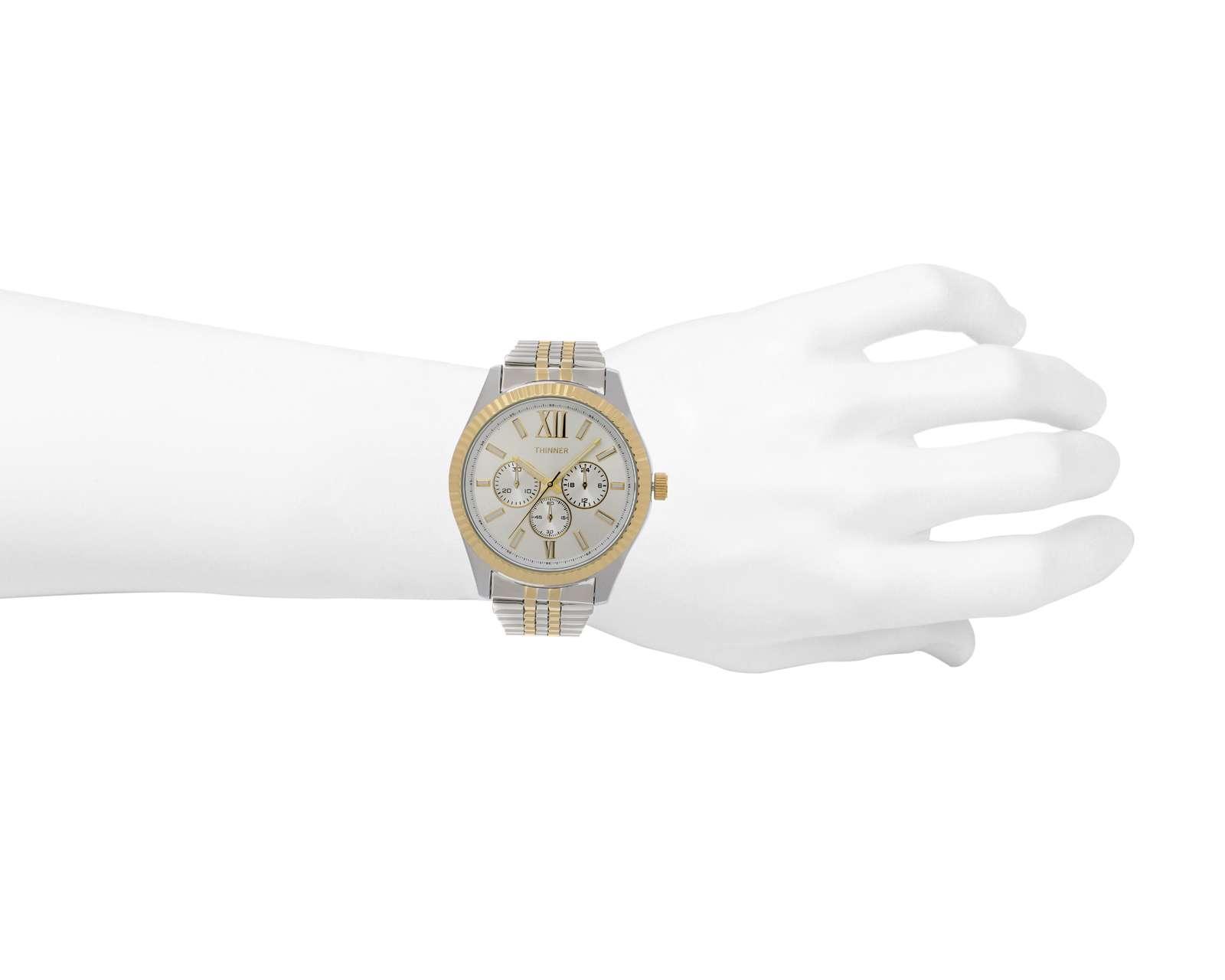 Foto 4 | Foto 4 | Reloj para Hombre Thinner 17088 Plateado/Dorado
