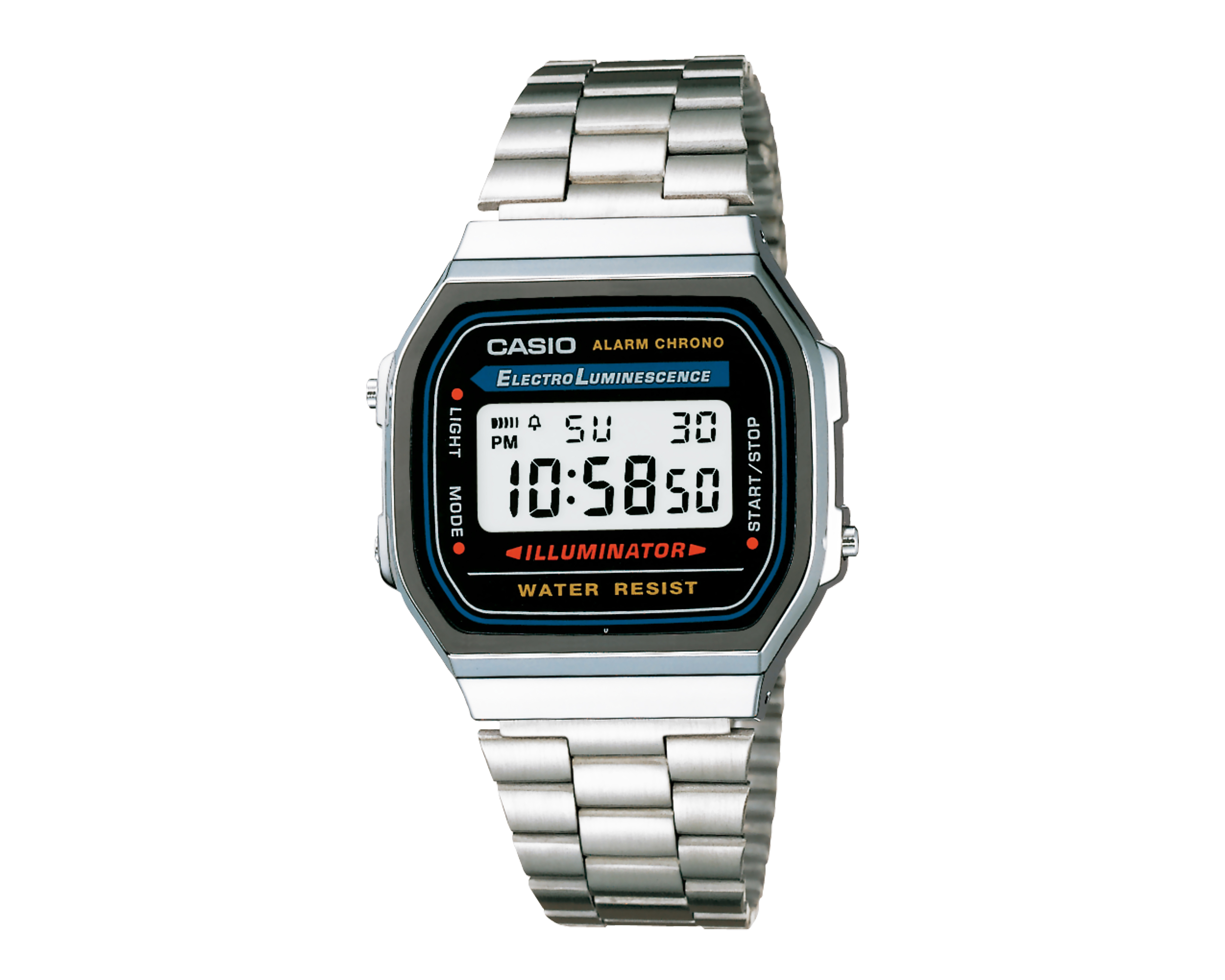 Reloj Unisex Casio A168WA-1Q Plateado