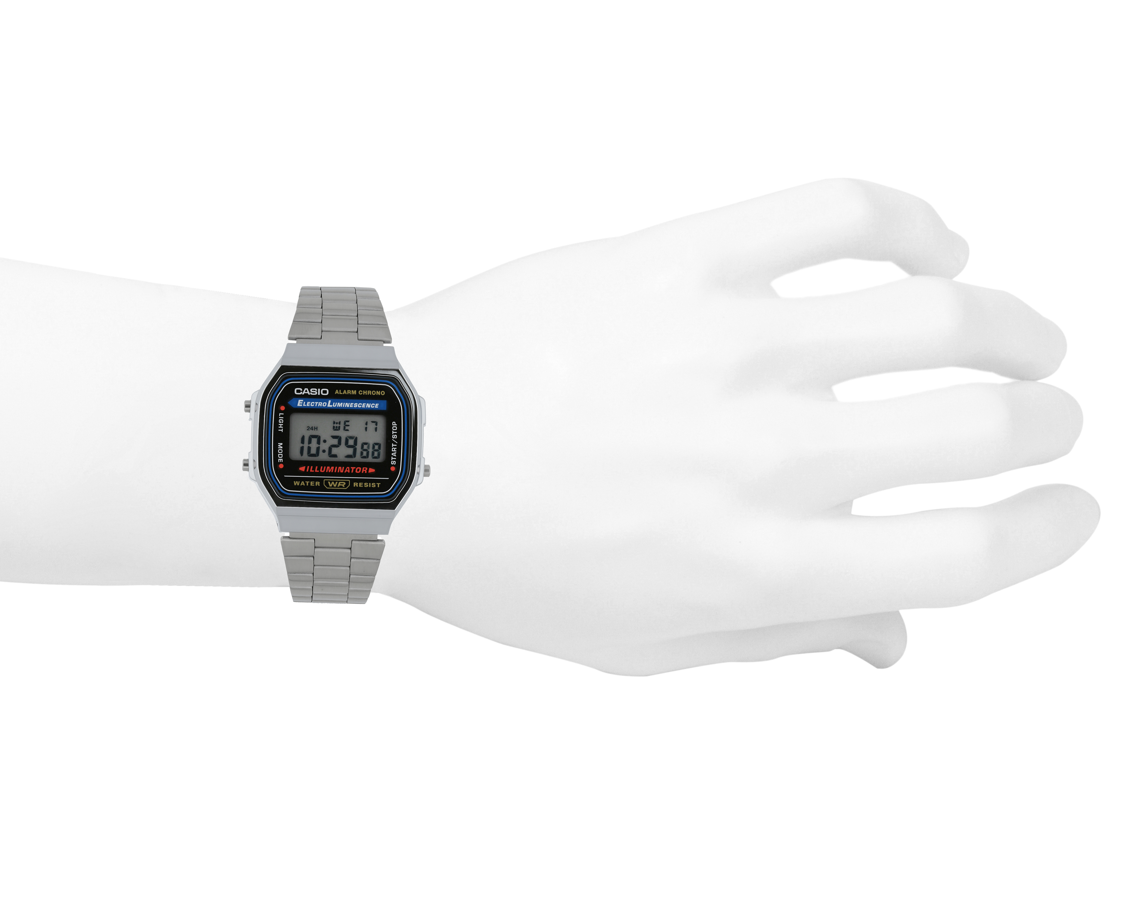 Foto 4 pulgar | Foto 3 | Reloj Unisex Casio A168WA-1Q Plateado