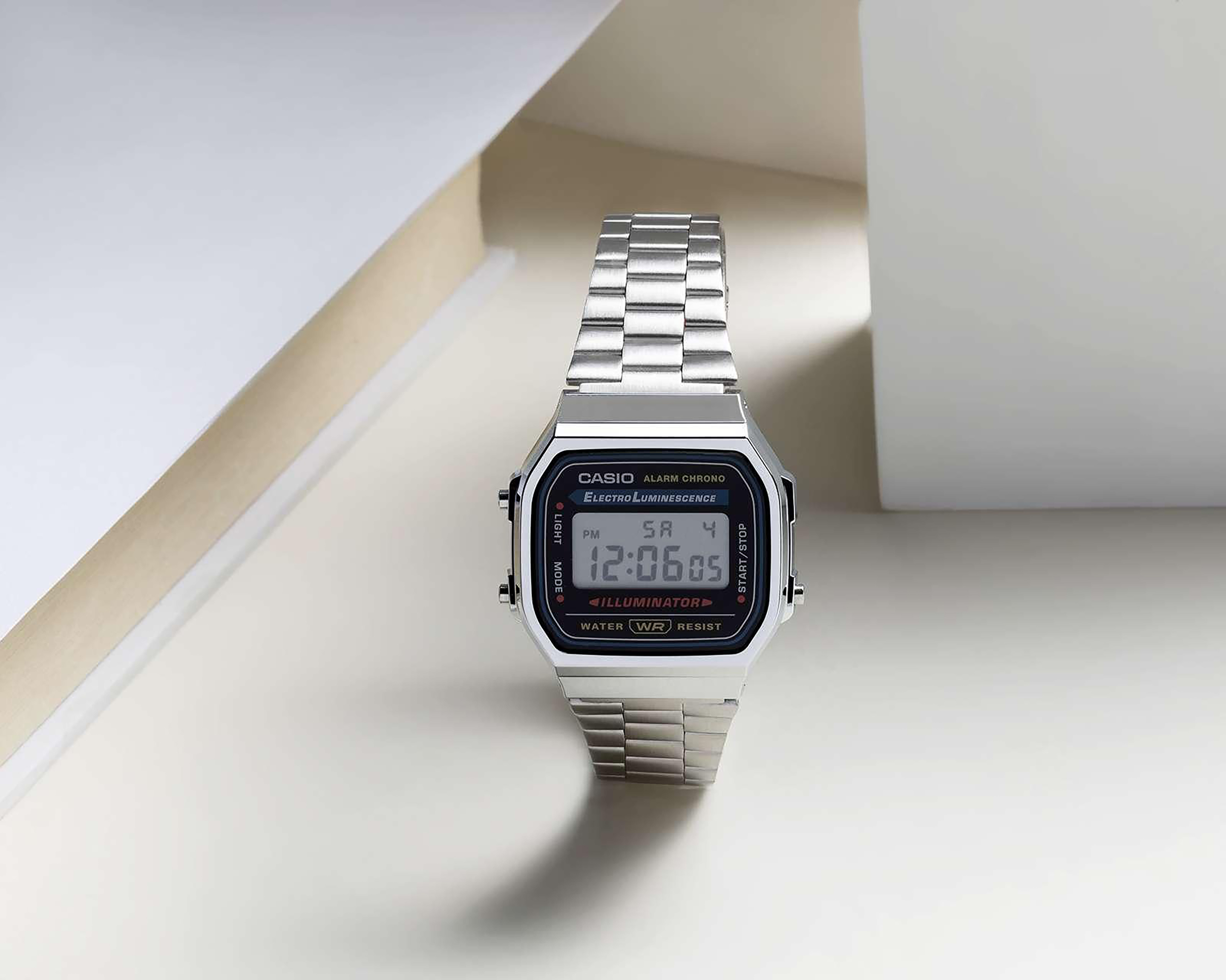 Foto 5 pulgar | Foto 4 | Reloj Unisex Casio A168WA-1Q Plateado