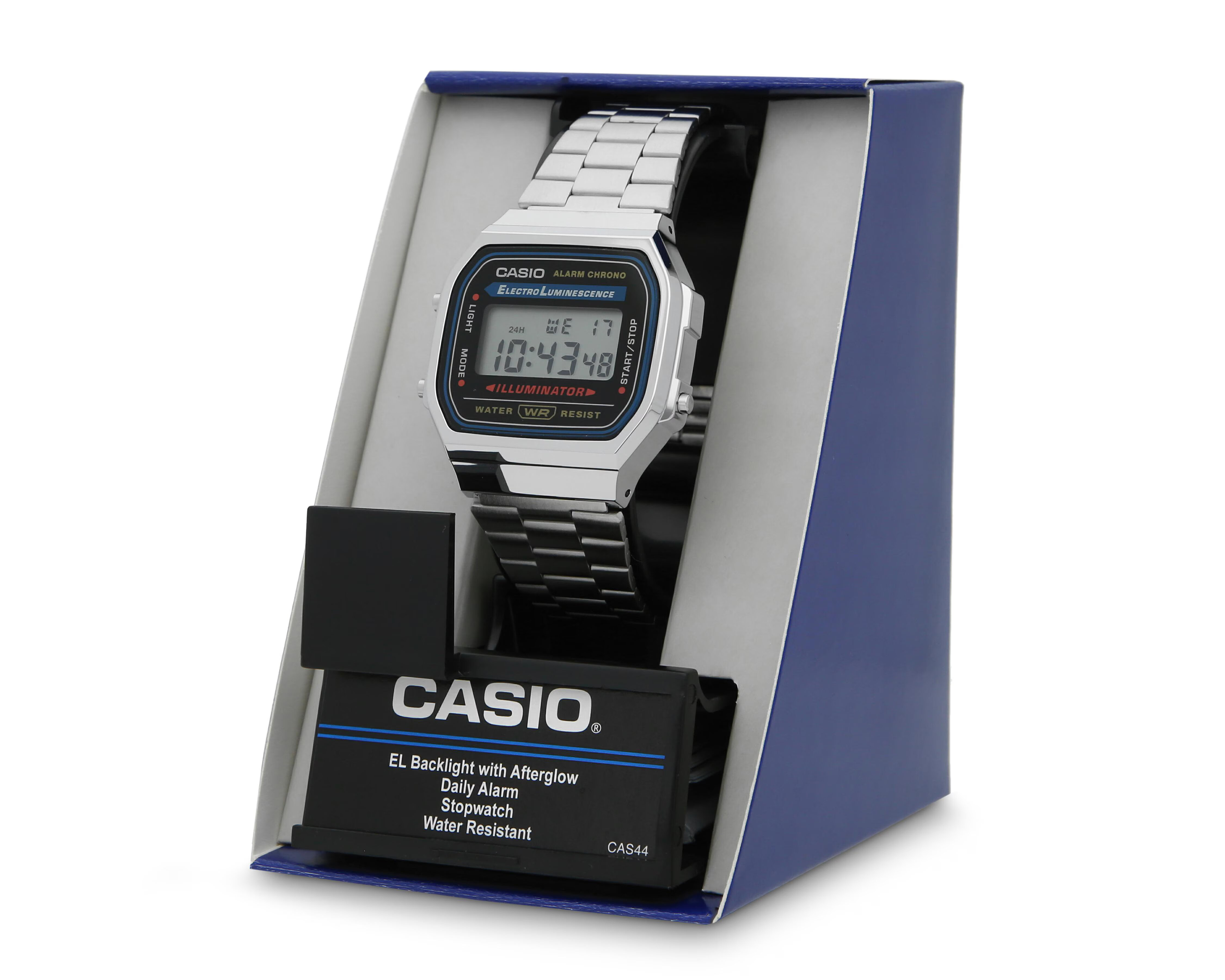 Foto 7 pulgar | Foto 6 | Reloj Unisex Casio A168WA-1Q Plateado