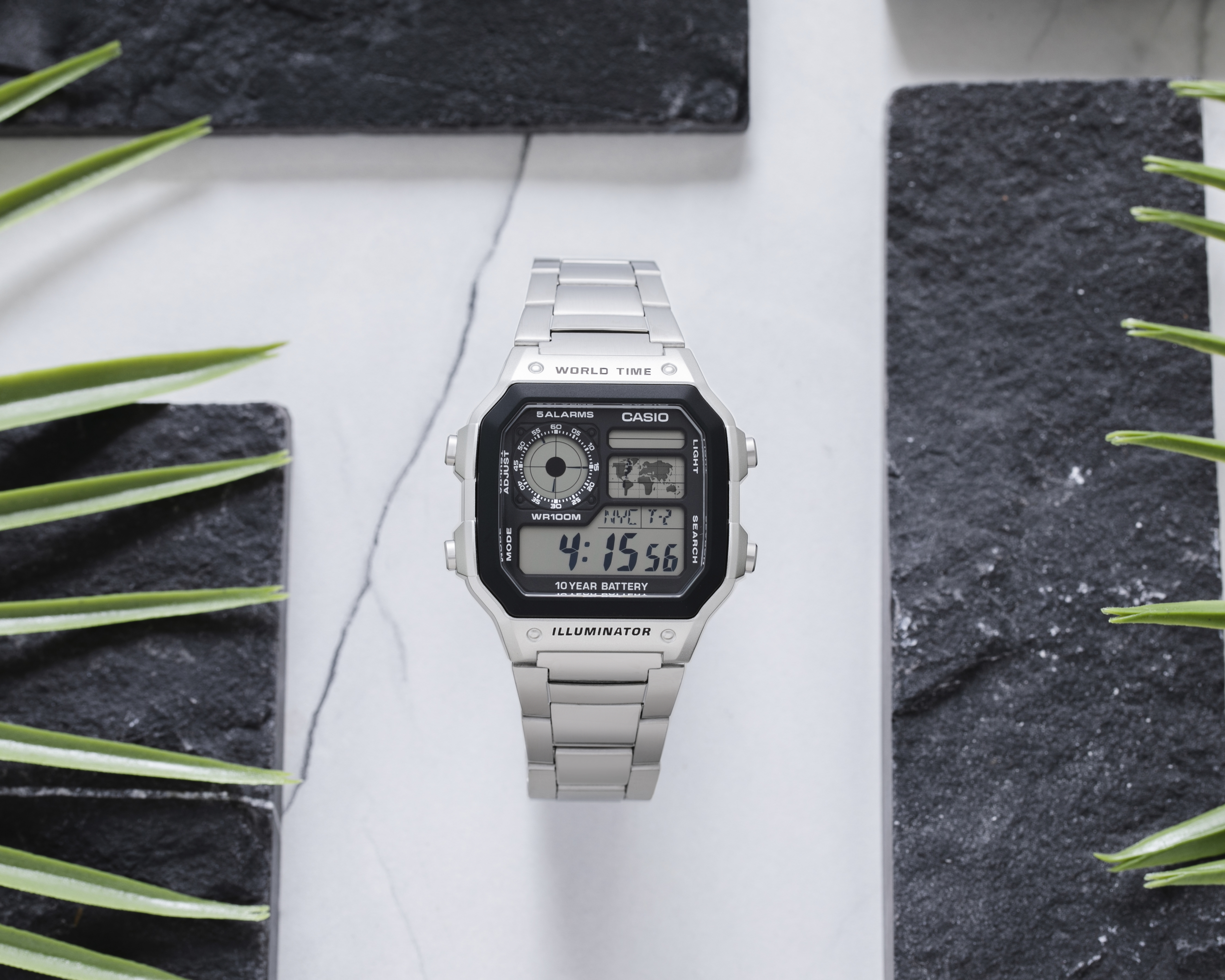Foto 5 pulgar | Foto 4 | Reloj para Hombre Casio AE-1200WHD-1ACF Plateado