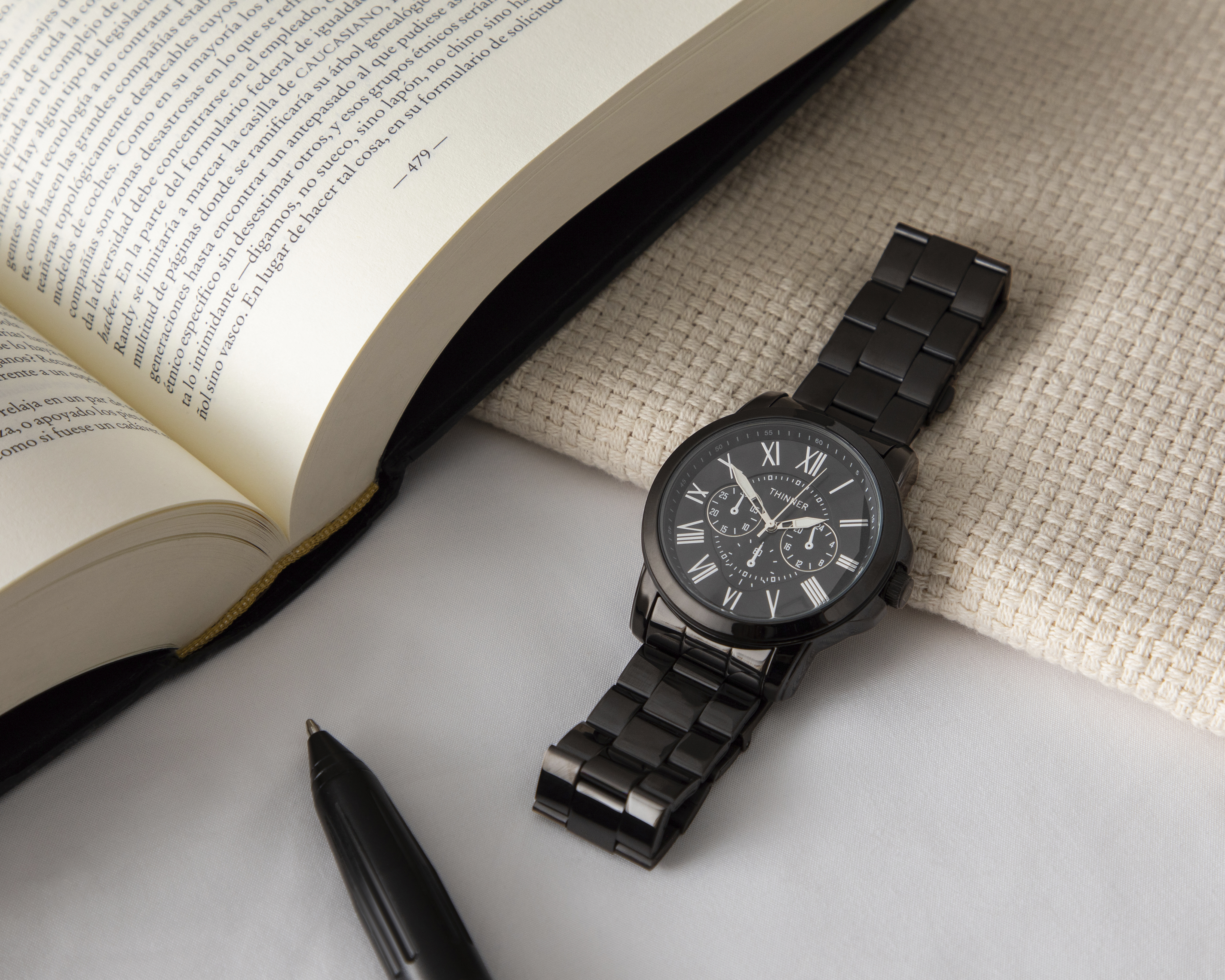 Foto 6 | Foto 6 | Reloj para Hombre Thinner 16389 Negro