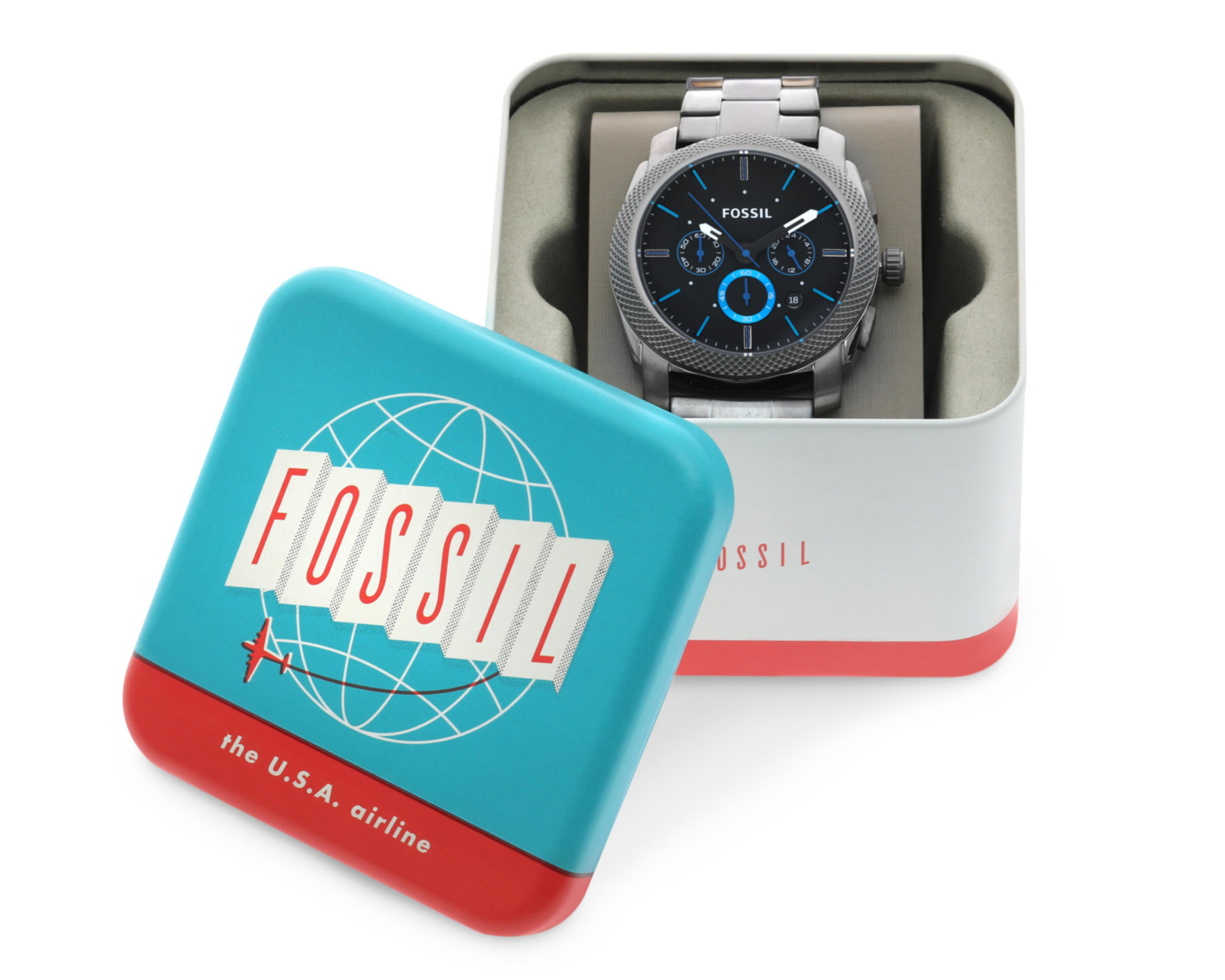 Foto 5 | Foto 5 | Reloj para Hombre Fossil FS4931 Plata