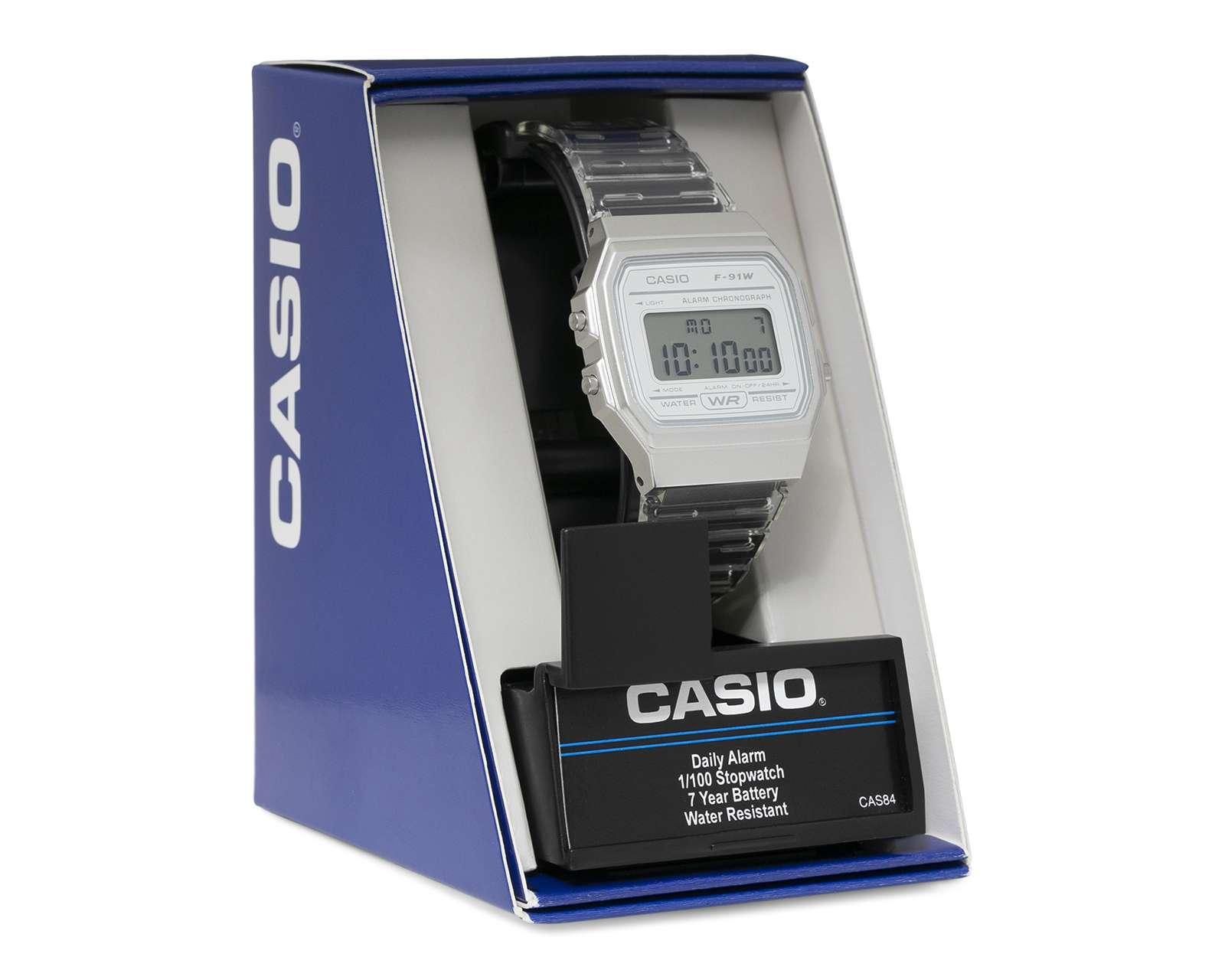 Foto 6 pulgar | Foto 5 | Reloj Unisex Casio F91WS-7 Plateado