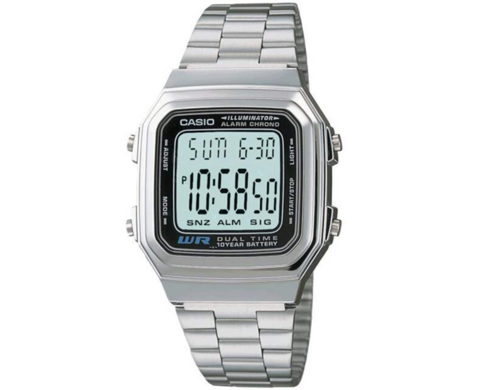 Reloj Unisex Casio A178WA-1A Plateado