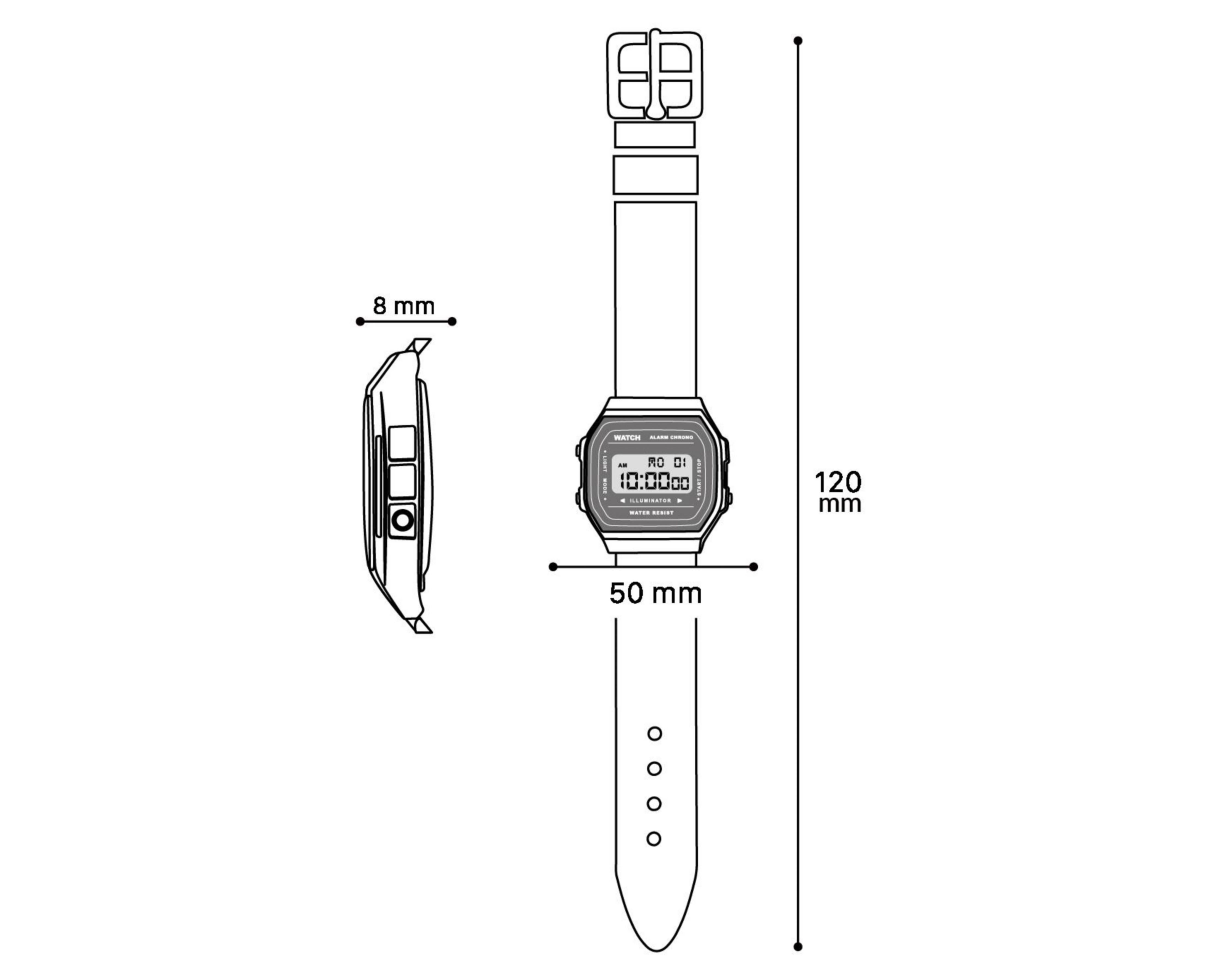 Foto 7 pulgar | Foto 6 | Reloj Unisex Casio A178WA-1A Plateado
