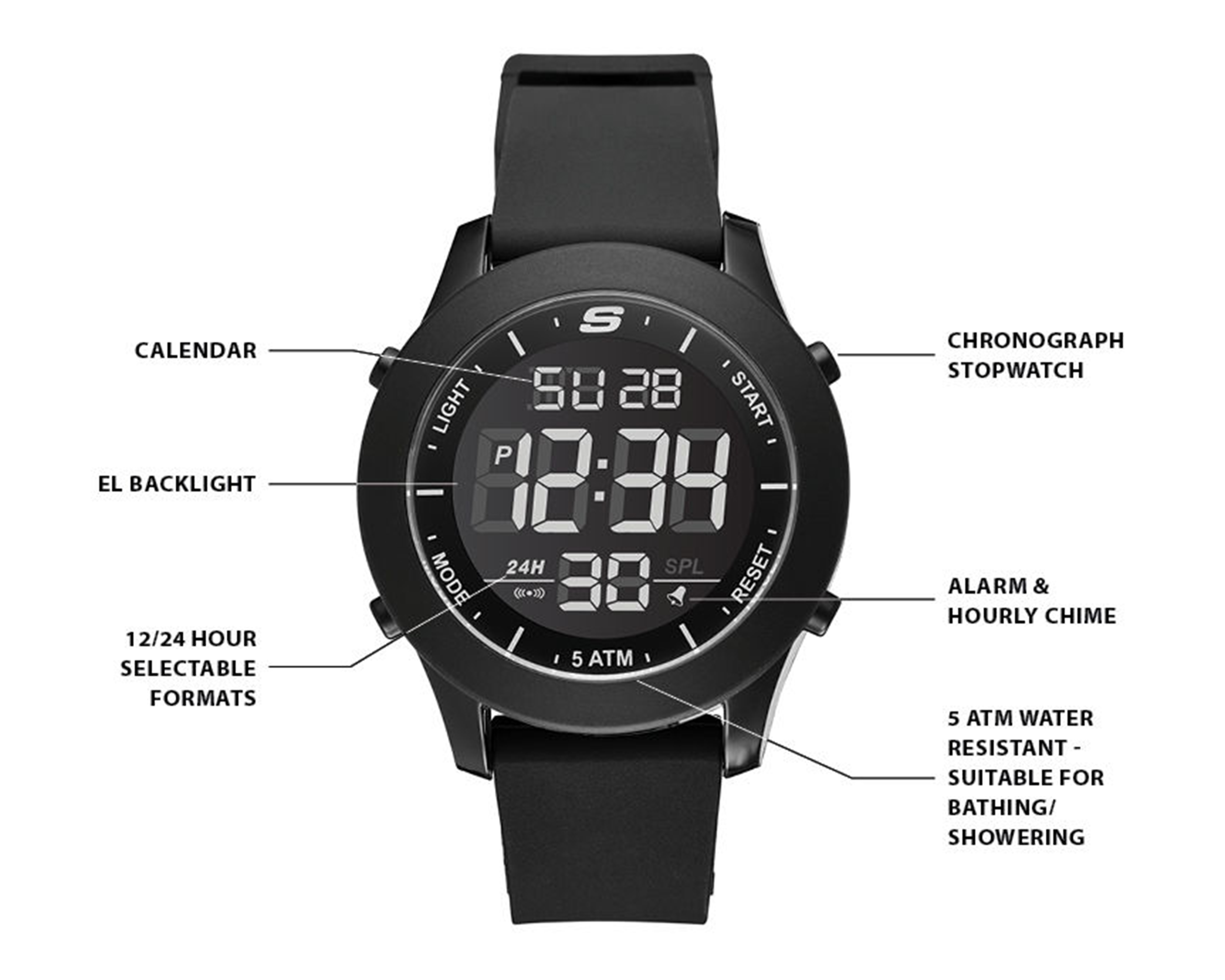 Foto 6 | Foto 6 | Reloj Skechers Unisex SR5107 Negro