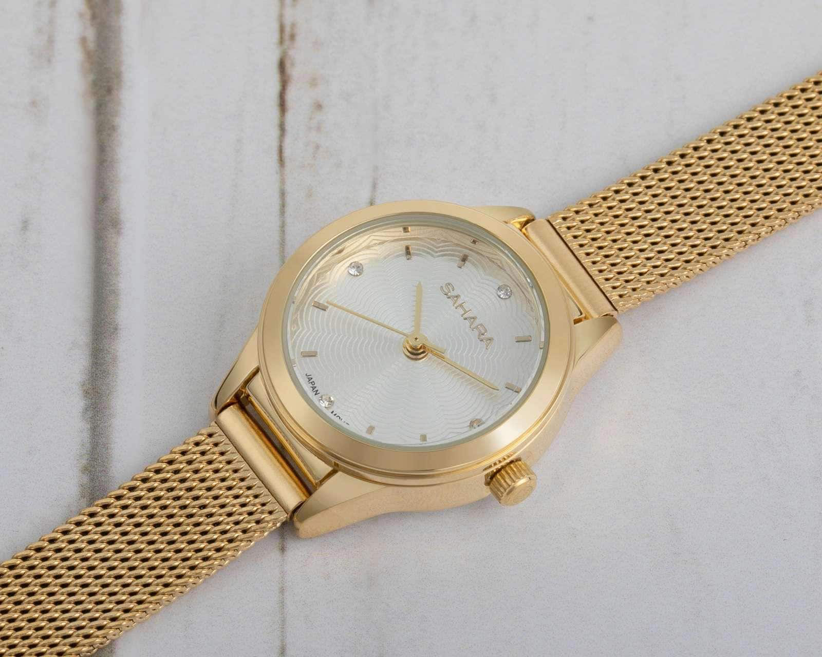 Foto 5 | Foto 5 | Reloj para Mujer Sahara 17165 Dorado