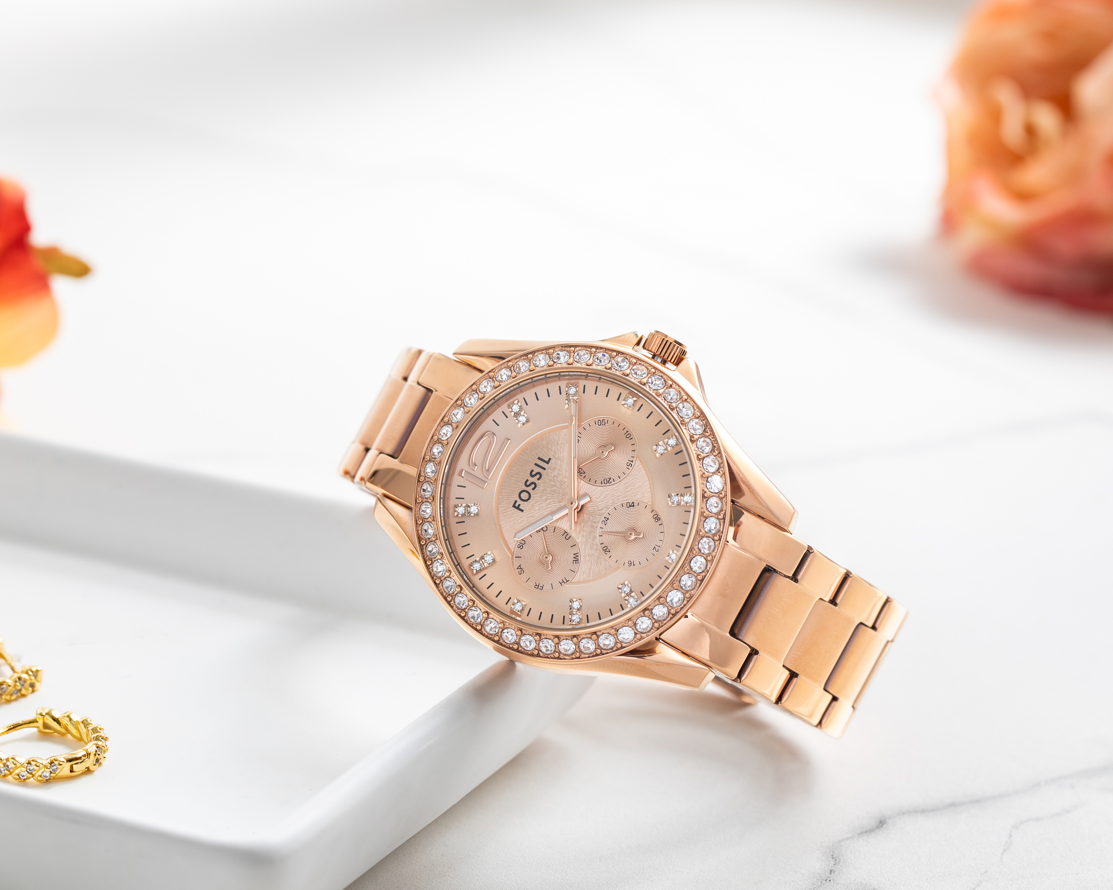 Foto 6 | Foto 6 | Reloj para Mujer Fossil ES2811 Rose Gold