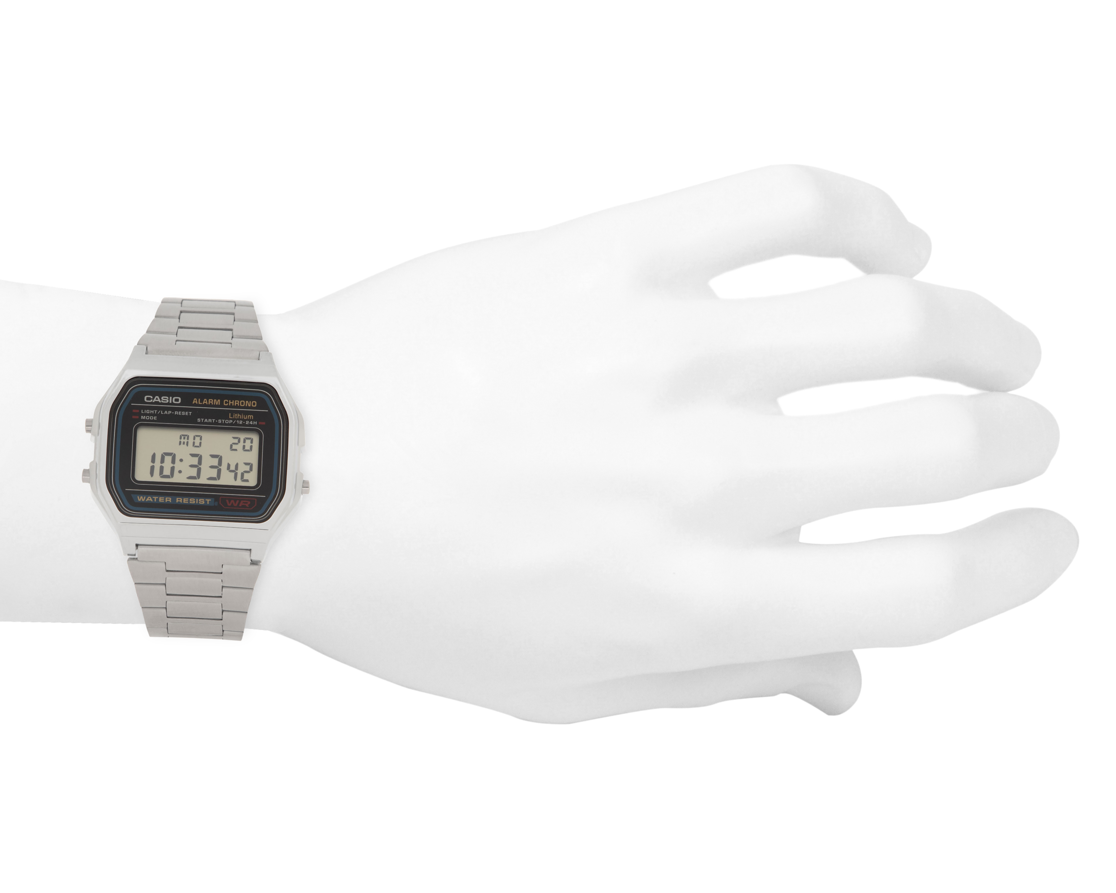 Foto 5 pulgar | Foto 4 | Reloj para Hombre Casio A158WA-1R Plateado