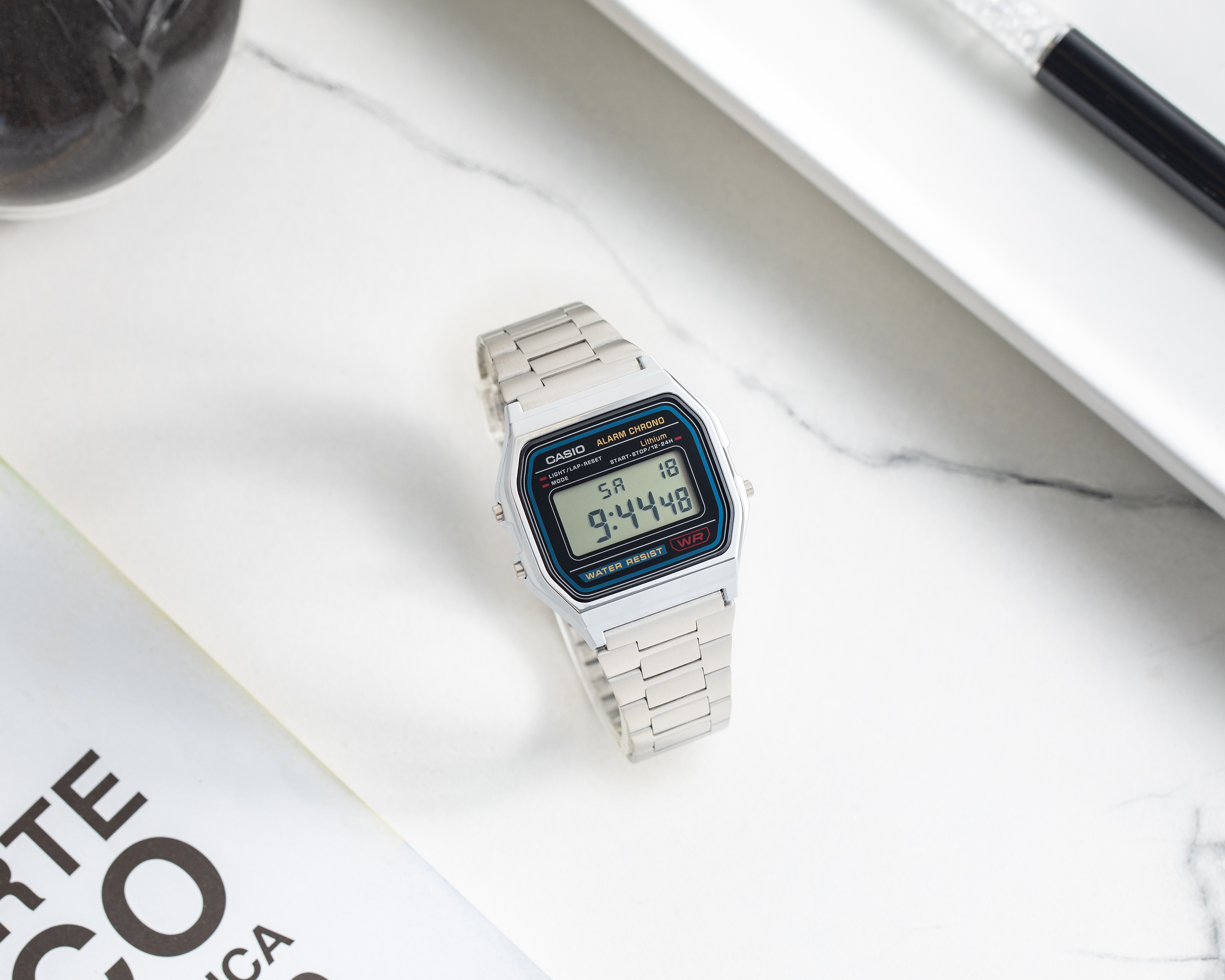 Foto 6 | Foto 6 | Reloj para Hombre Casio A158WA-1R Plateado