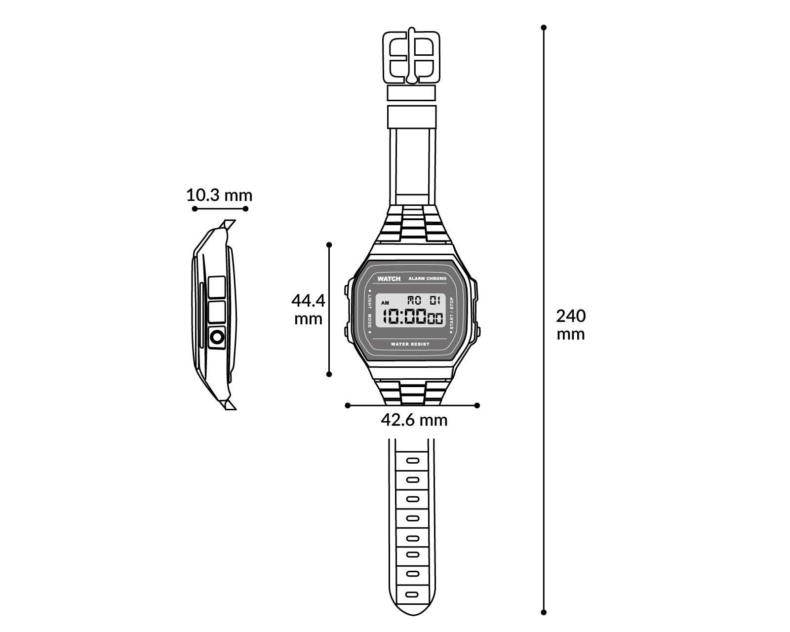 Foto 6 | Foto 6 | Reloj para Hombre Casio F-108WH-1ACF Negro