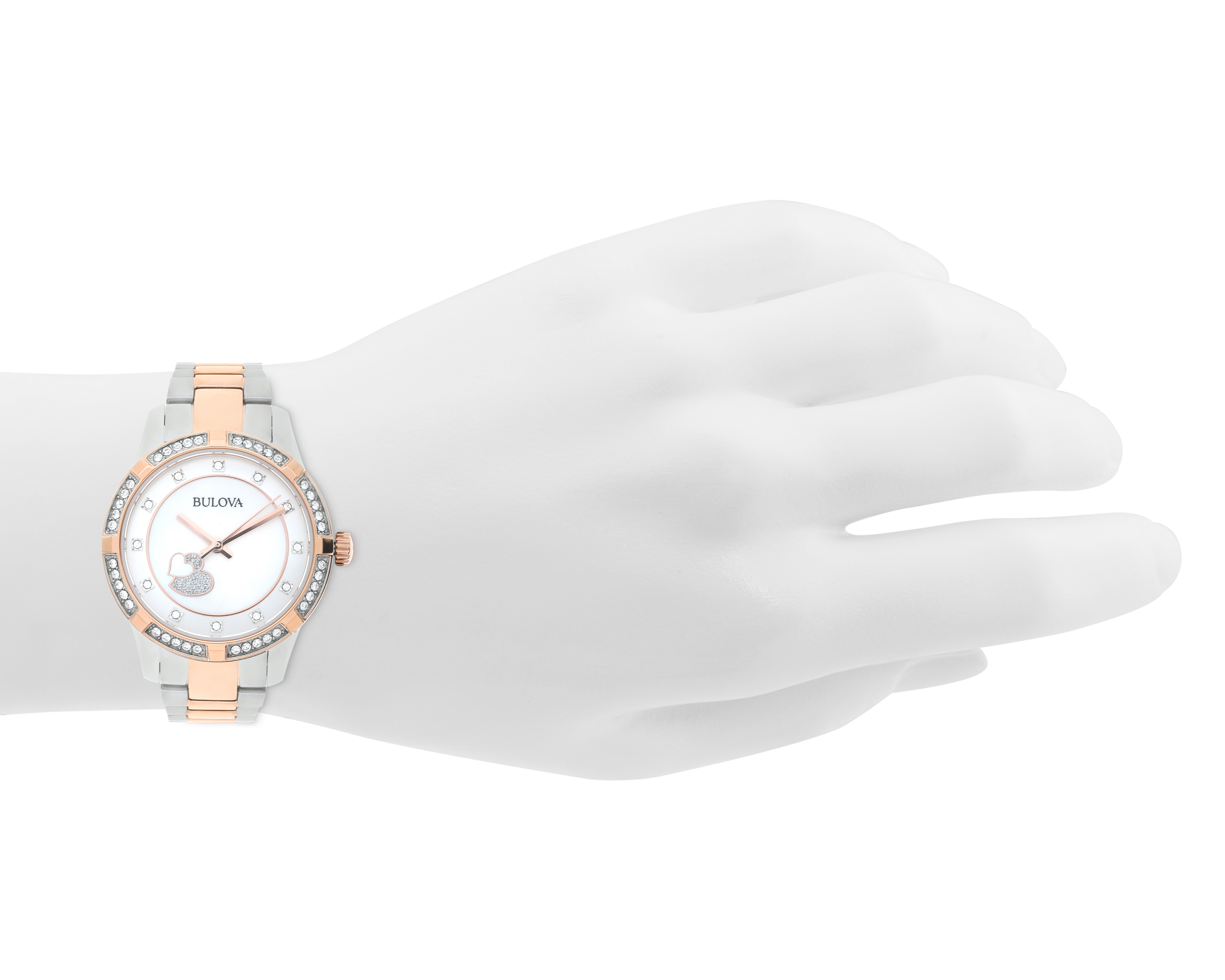 Foto 4 | Foto 4 | Reloj para Mujer Bulova 98L233 Plateado/Oro Rosado