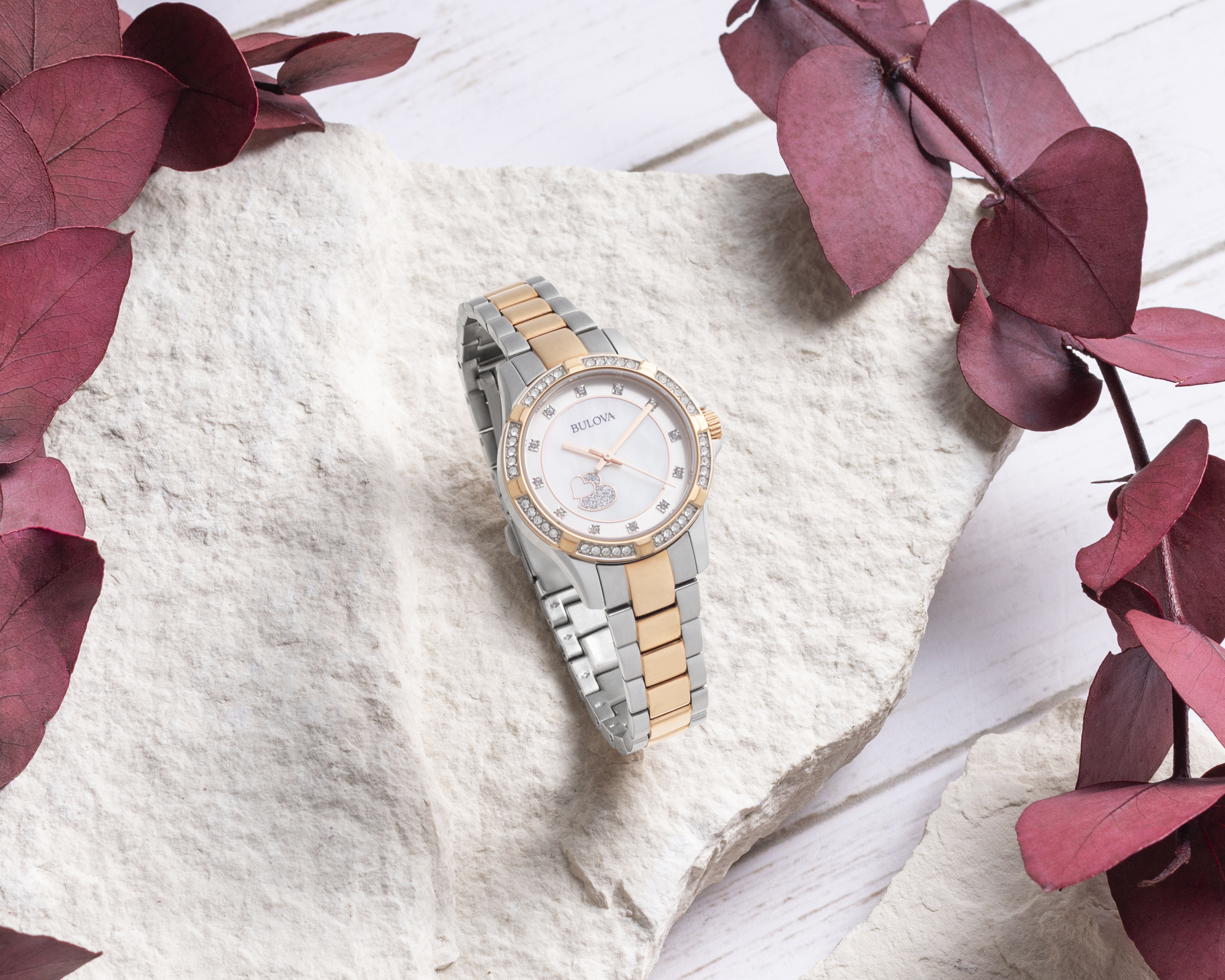Foto 5 | Foto 5 | Reloj para Mujer Bulova 98L233 Plateado/Oro Rosado