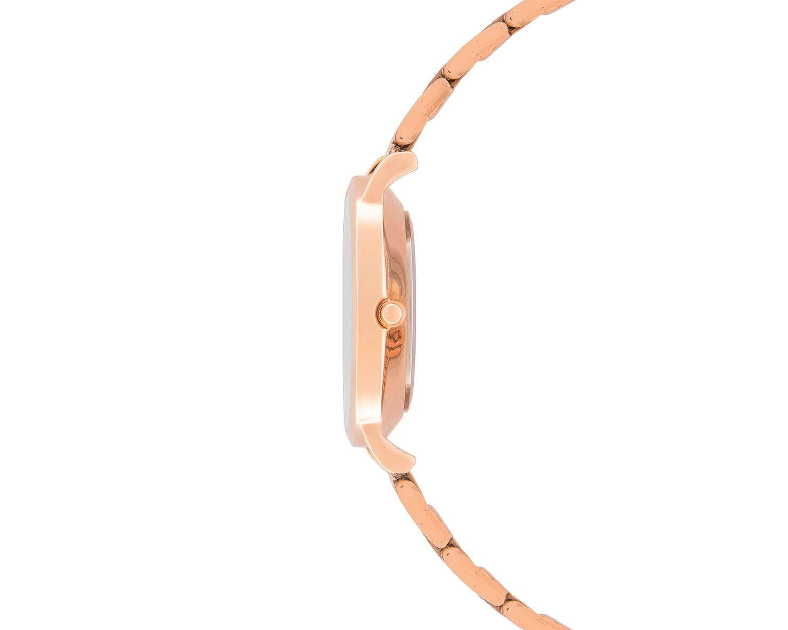 Foto 4 pulgar | Foto 3 | Reloj Q&Q QA21J014Y Oro Rosa