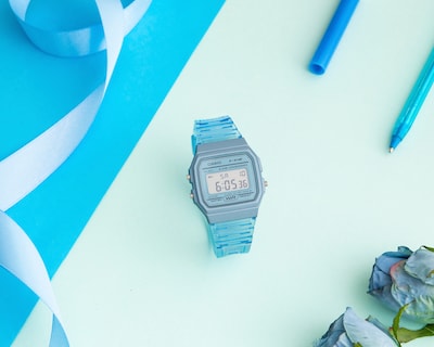 Foto 6 | Foto 6 | Reloj para Mujer Casio Azul F-91WS-2CF