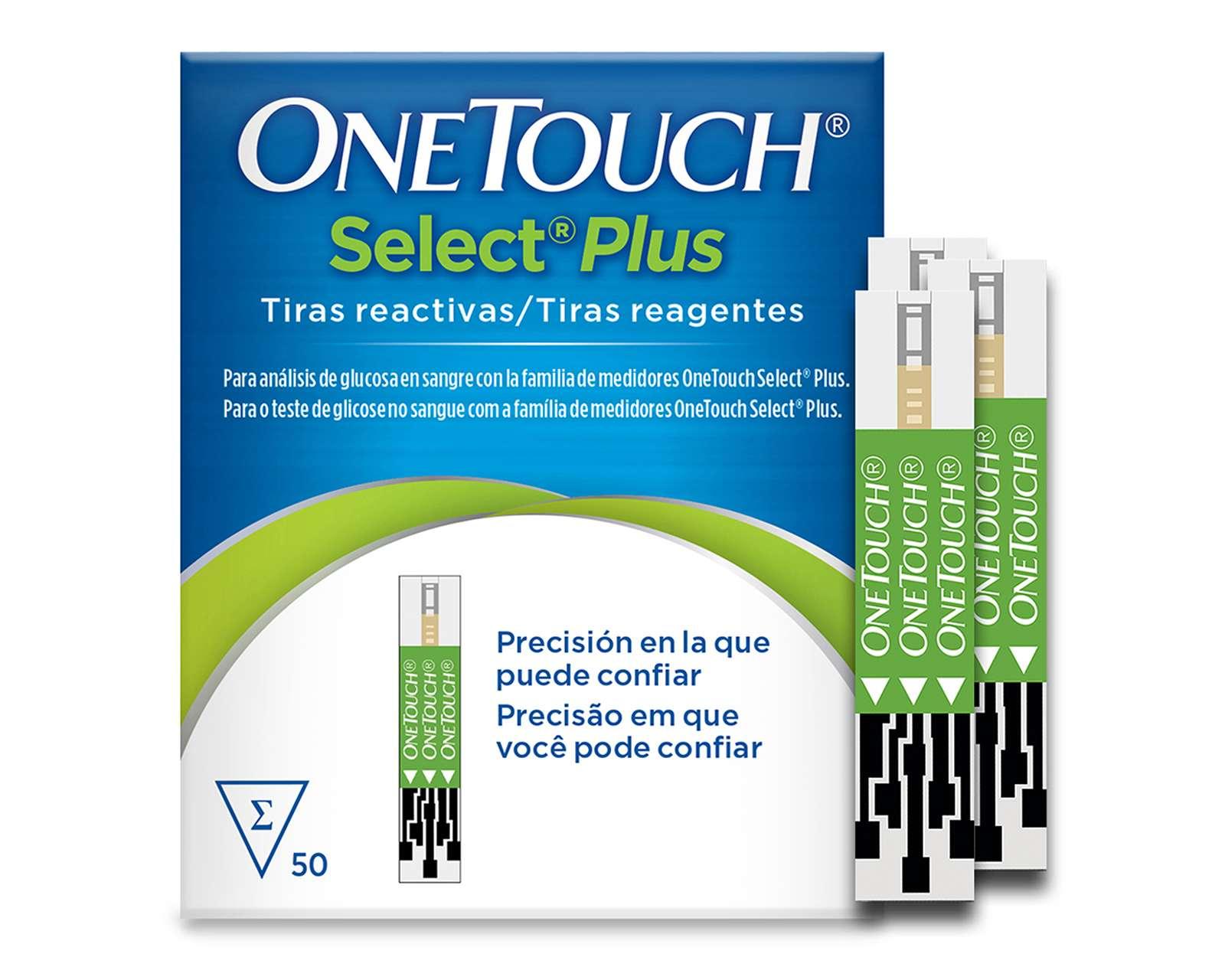 Tiras Reactivas One Touch Select Plus 50 Piezas