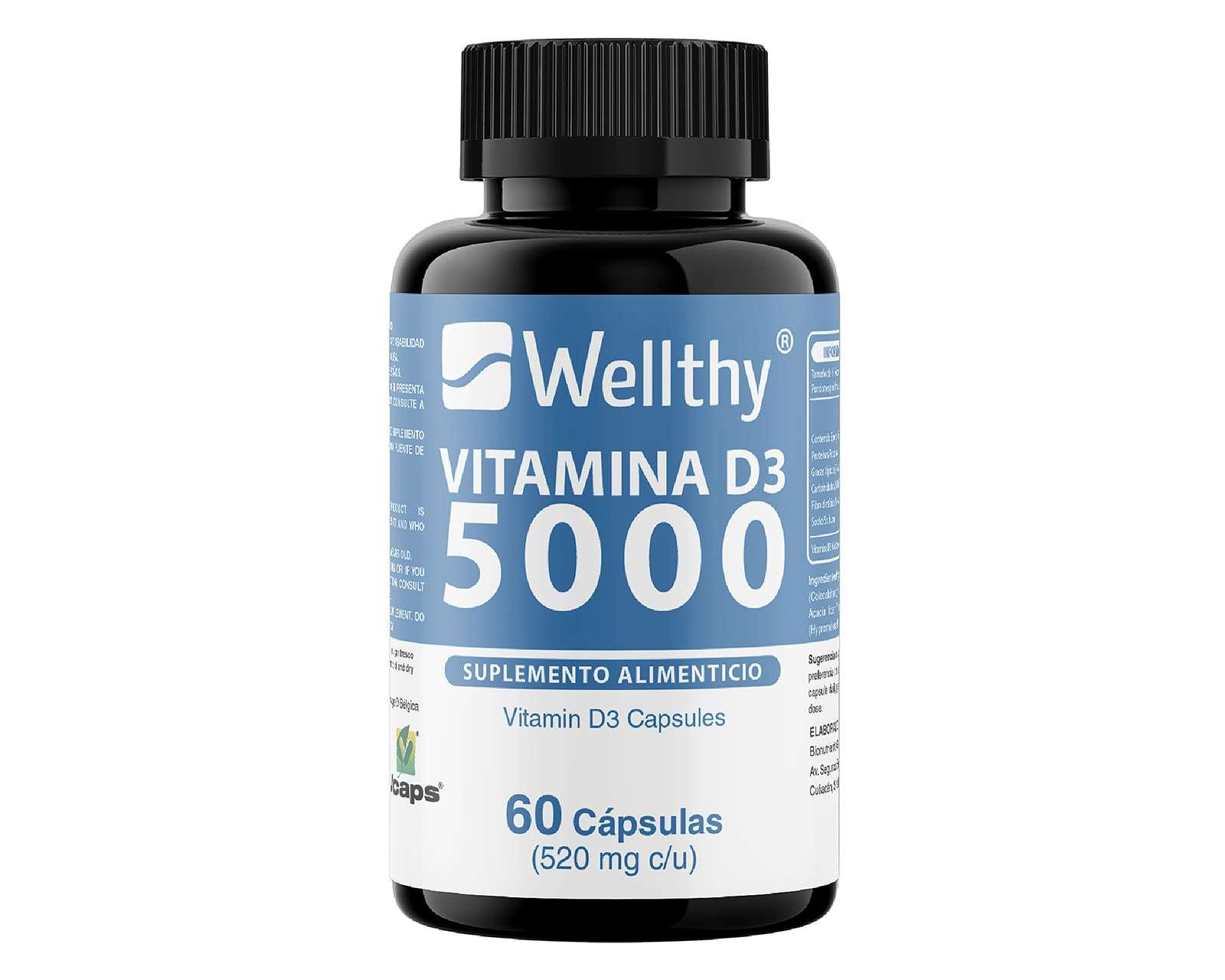 Foto 2 pulgar | Foto 1 | Vitamina D3 5000 Wellthy 60 Cápsulas